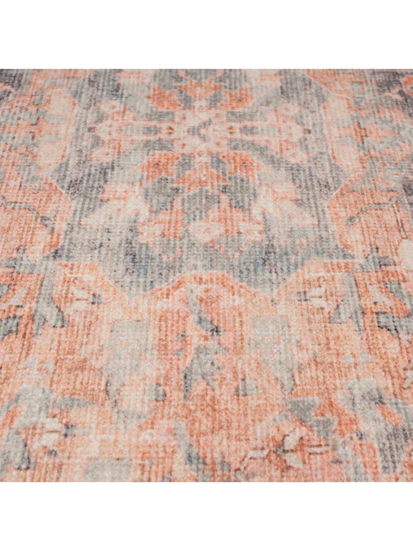Image 5 of 6 of Kukoon Washable Terracotta Vintage Rug - Sisu