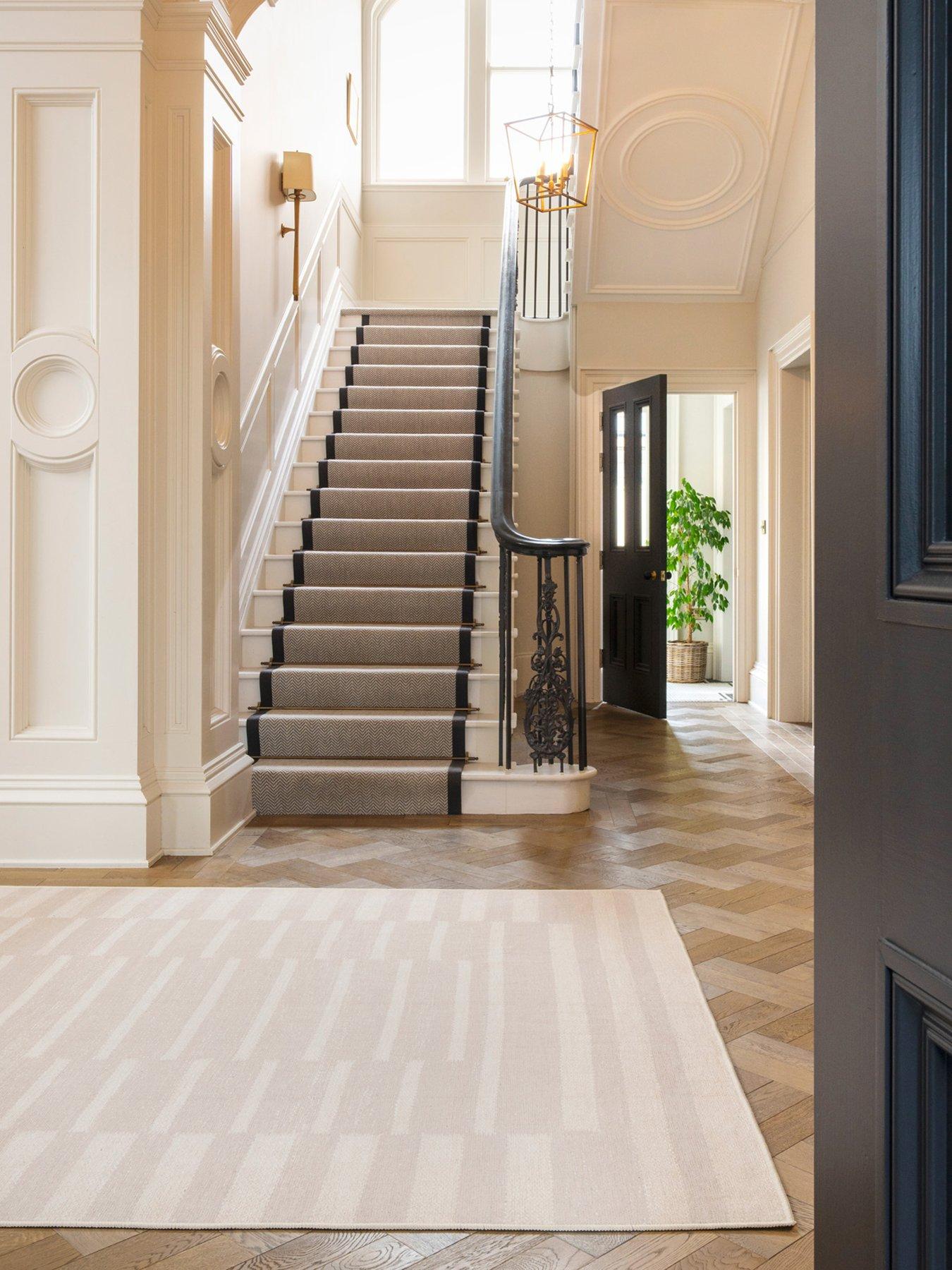 Image 4 of 6 of Kukoon Soft Washable Beige Geometric Rug - Faye