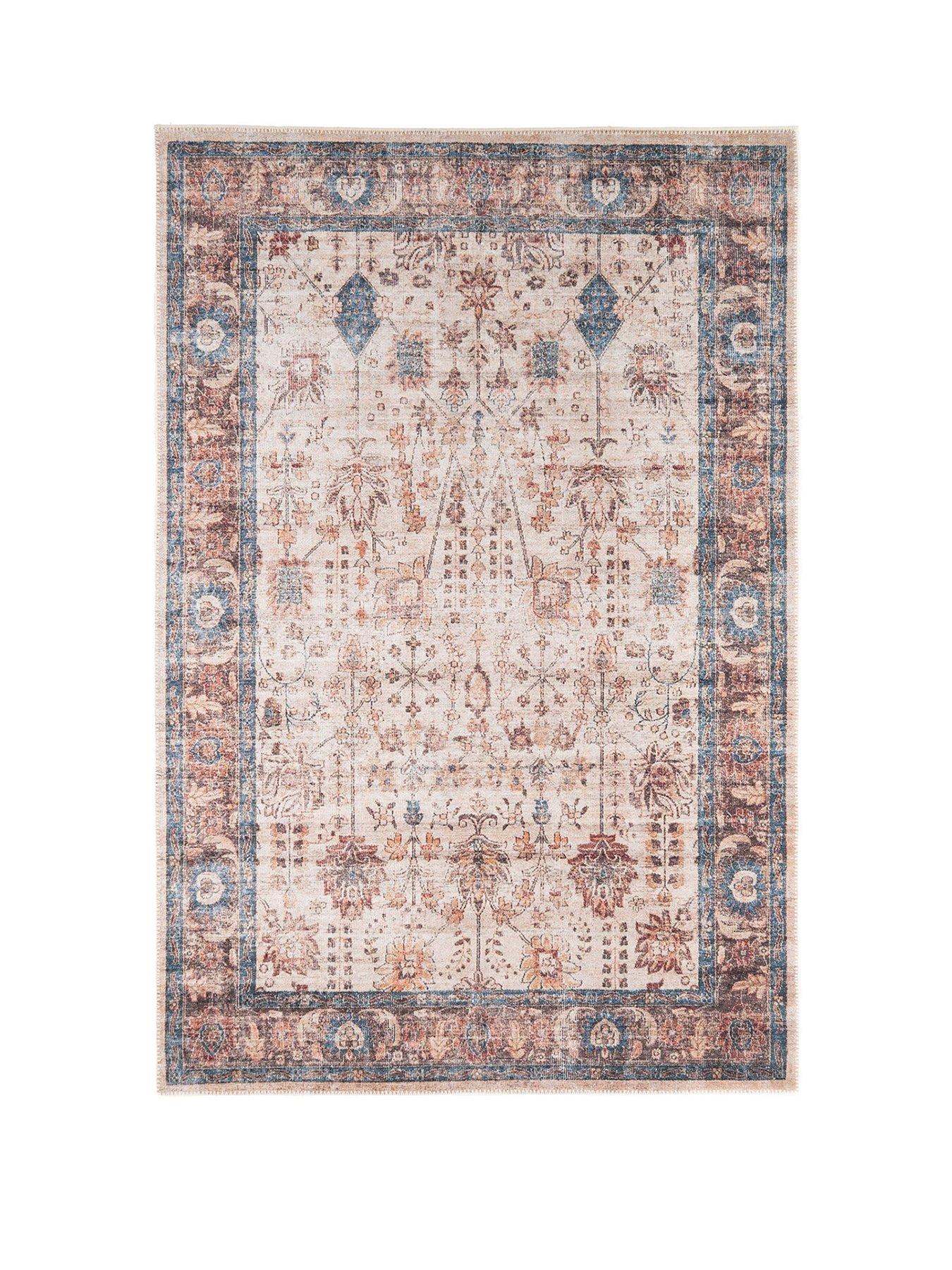 Image 2 of 4 of Kukoon Flatwoven Washable Earthy Flora Area Rug - Shannon