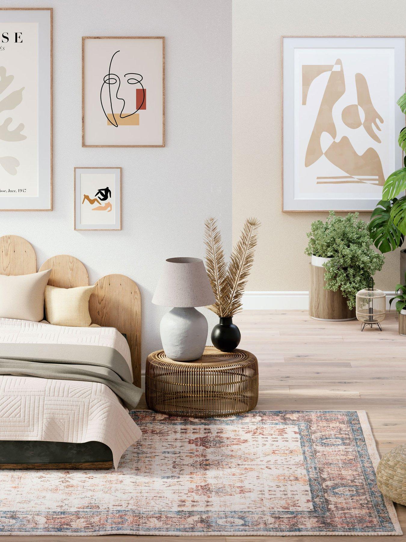 Image 3 of 4 of Kukoon Flatwoven Washable Earthy Flora Area Rug - Shannon