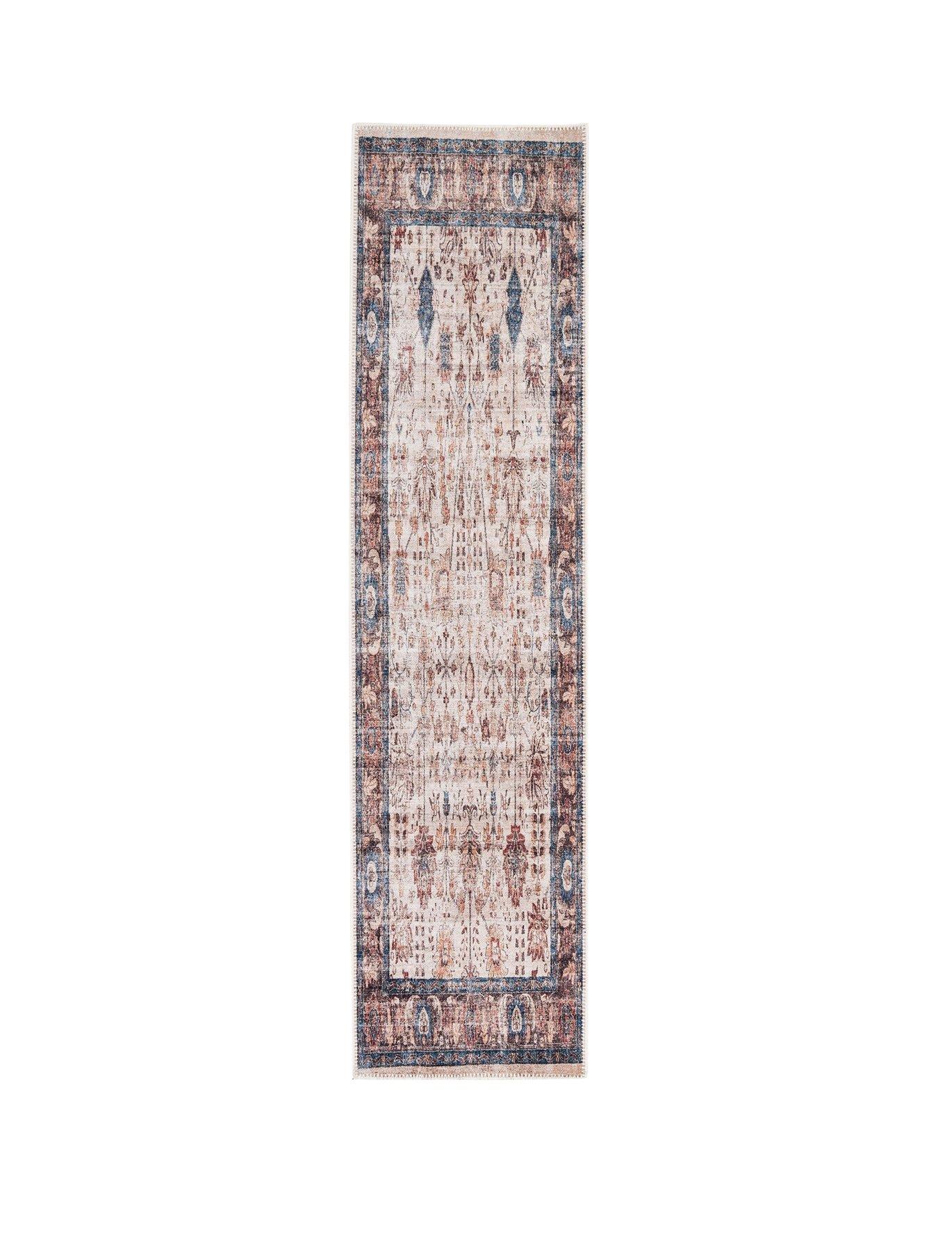 Image 2 of 3 of Kukoon Flatwoven Washable Earthy Flora Runner Rug - Shannon