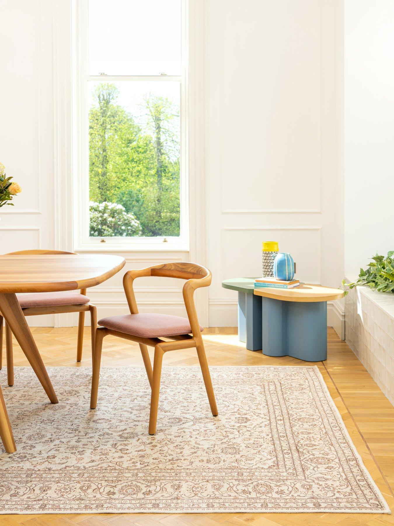 Image 3 of 7 of Kukoon Soft Washable Cream Vintage Rug - Adeline
