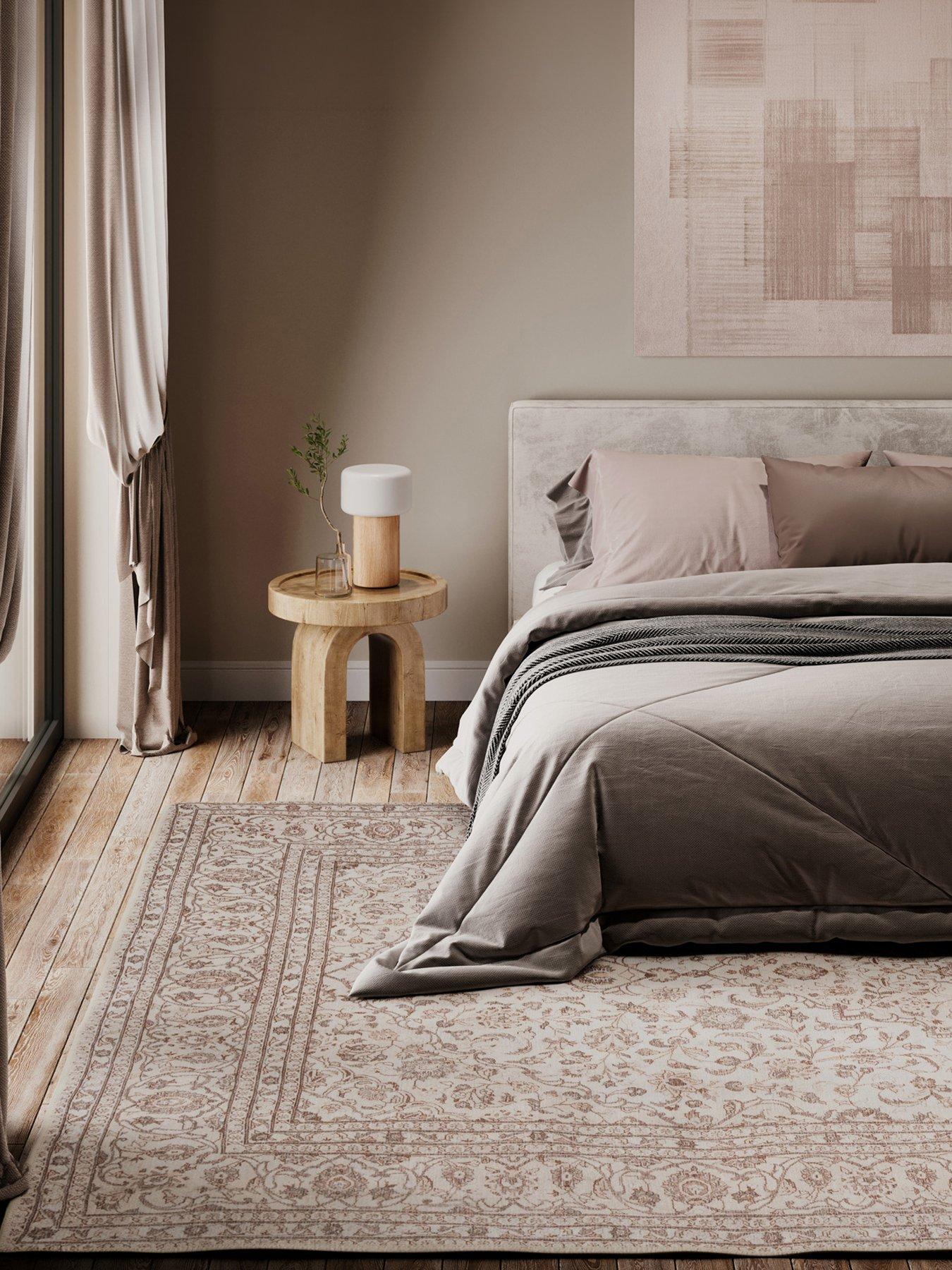Image 4 of 7 of Kukoon Soft Washable Cream Vintage Rug - Adeline