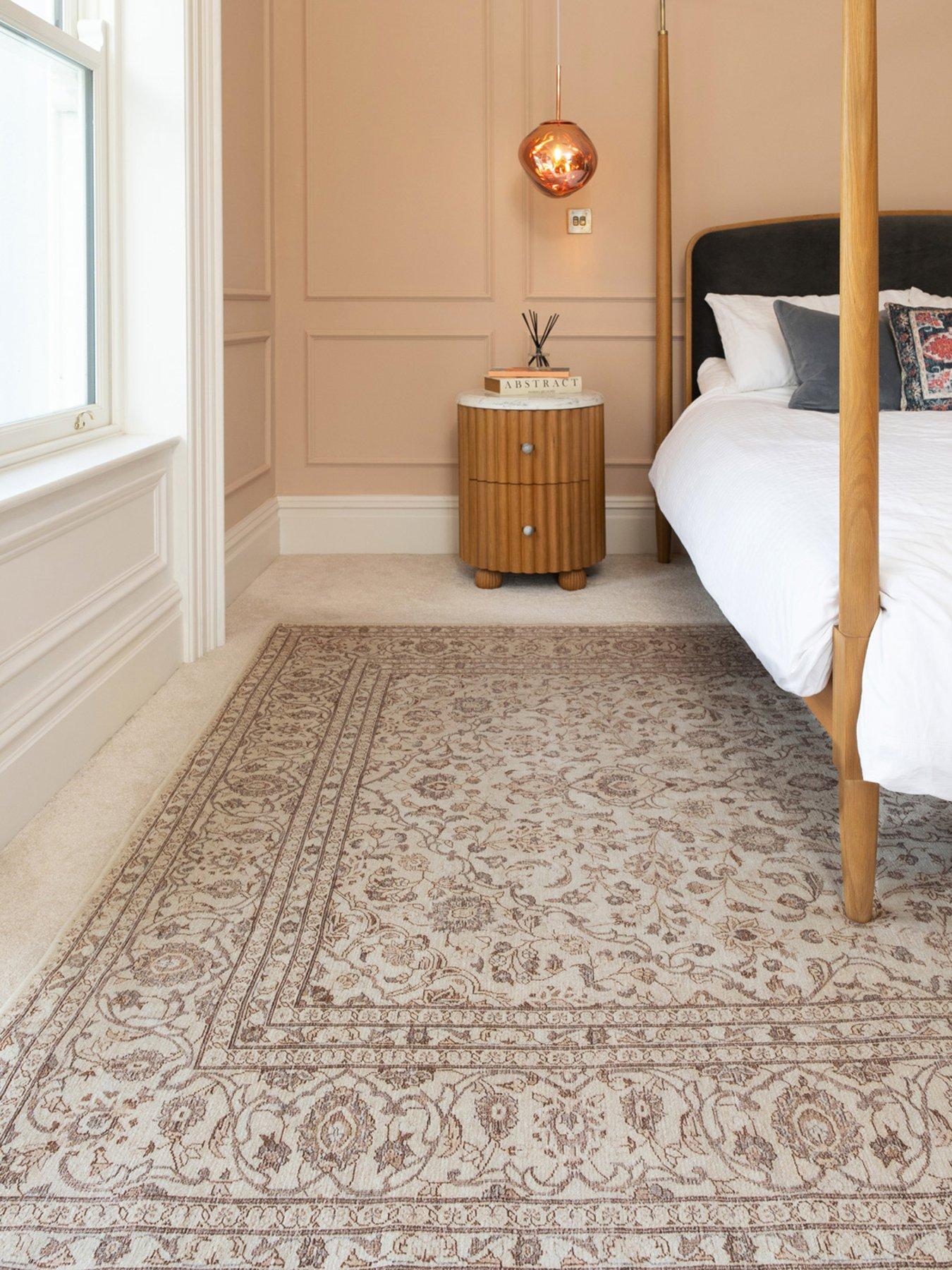 Image 7 of 7 of Kukoon Soft Washable Cream Vintage Rug - Adeline