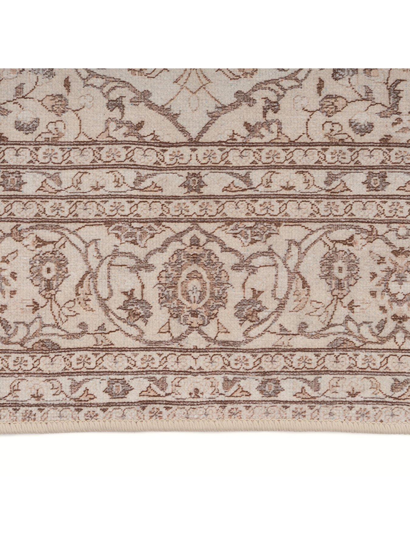 Image 4 of 4 of Kukoon Soft Washable Cream Vintage Runner - Adeline