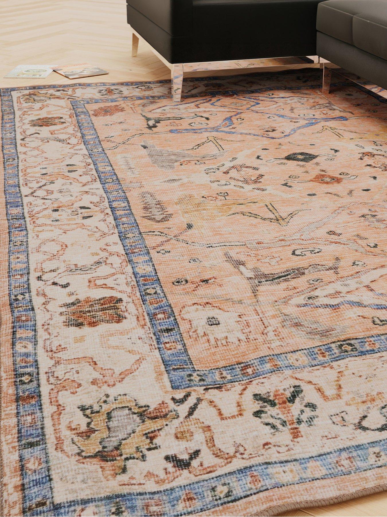 Image 1 of 7 of Kukoon Soft Washable Multicolour Vintage Rug - Amelia