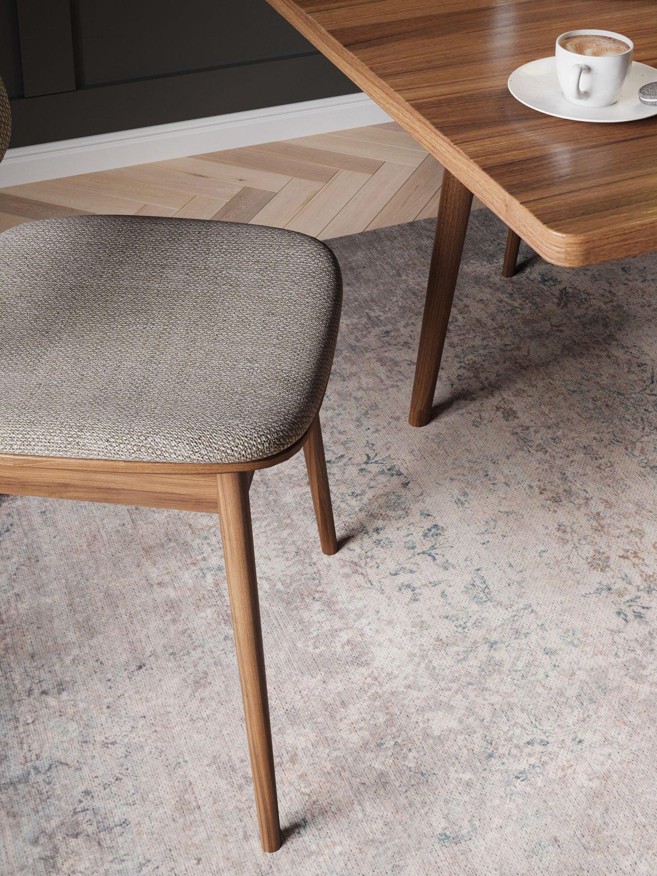 Image 3 of 5 of Kukoon Flatwoven Washable Distressed Renaissance Grey Beige Rug - Fleur