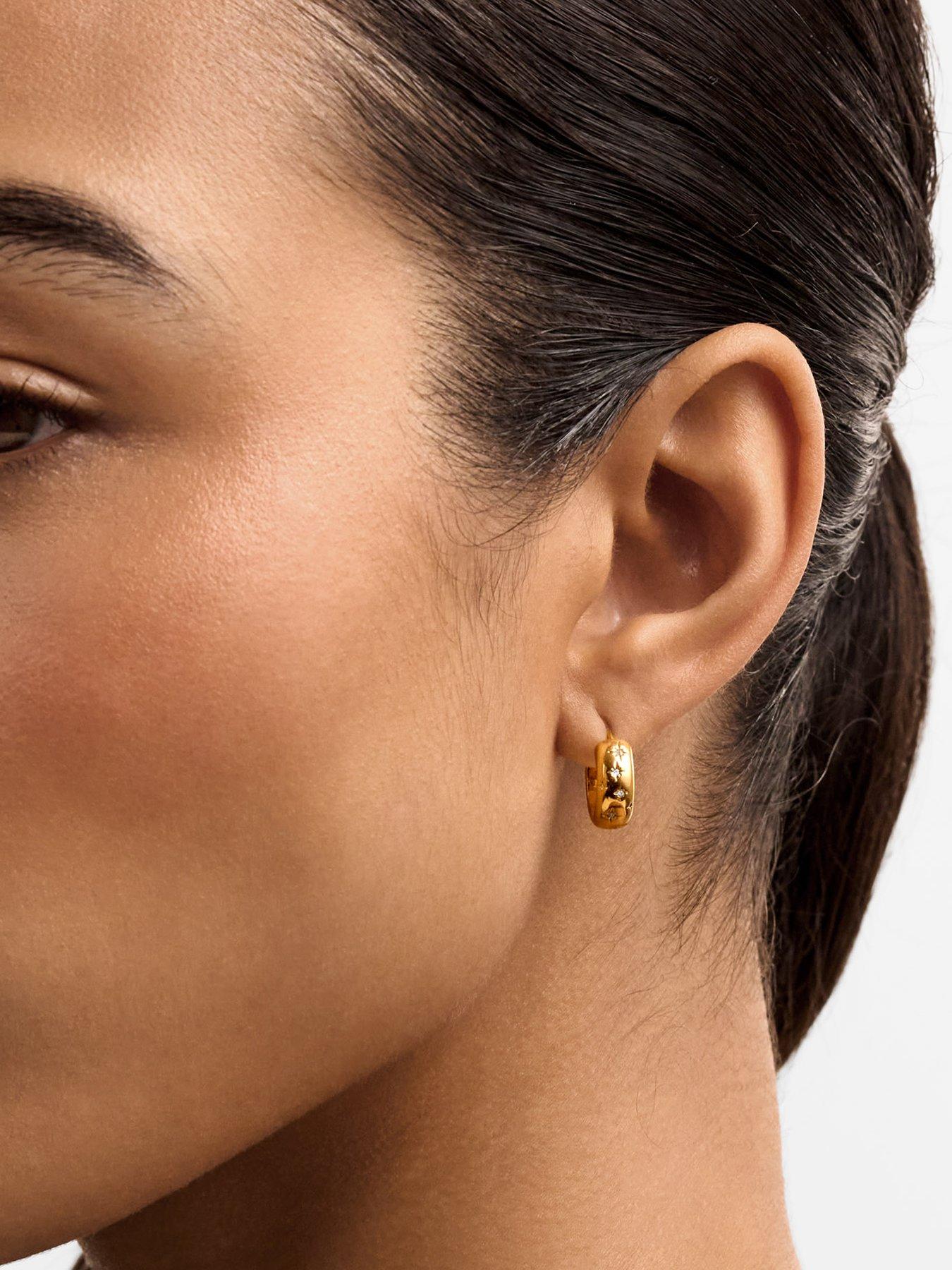 Katie Loxton Celestial Dome Hoop Earrings - Gold