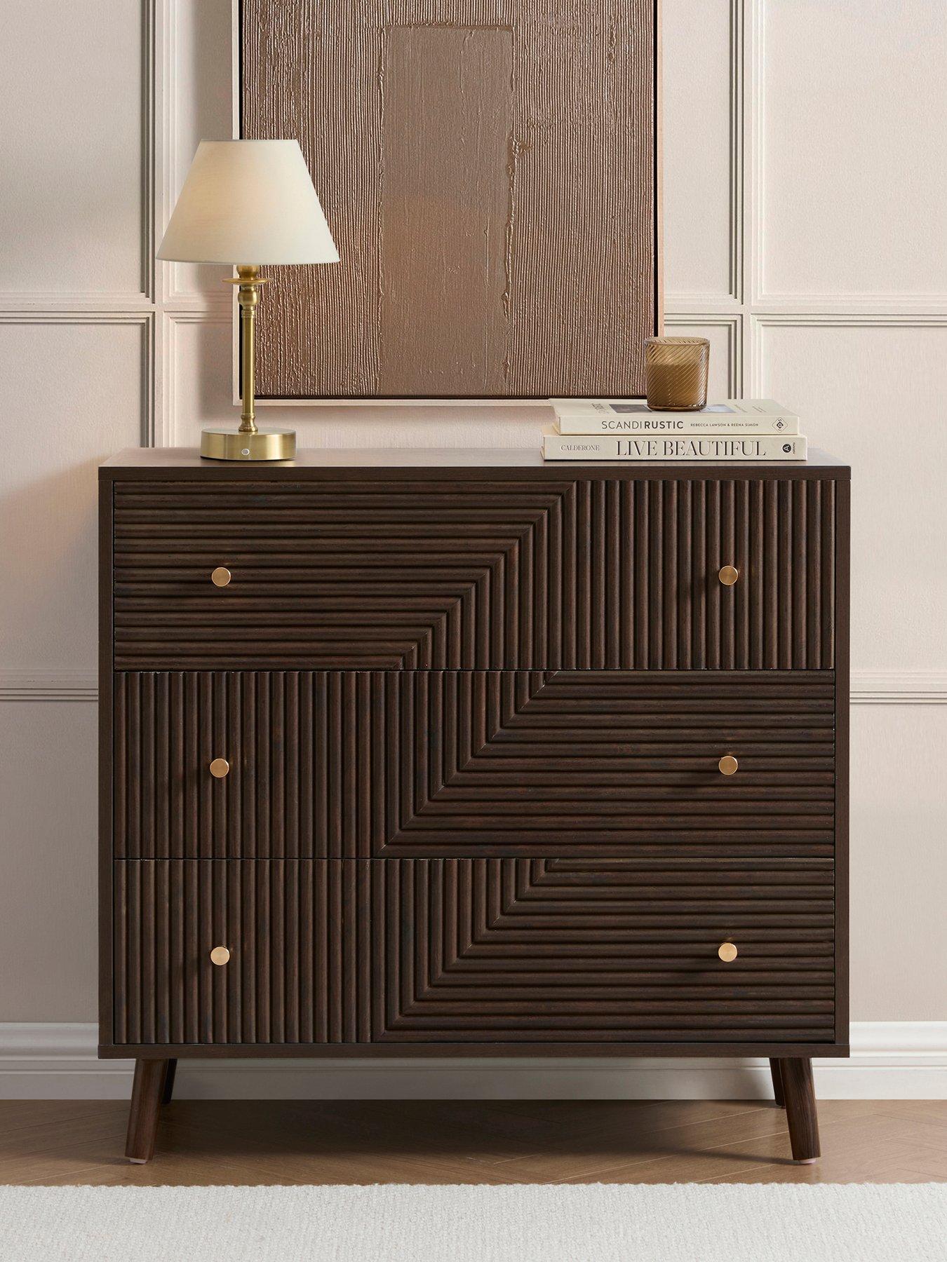 Dusk Dora 3 Drawer Chest - Walnut