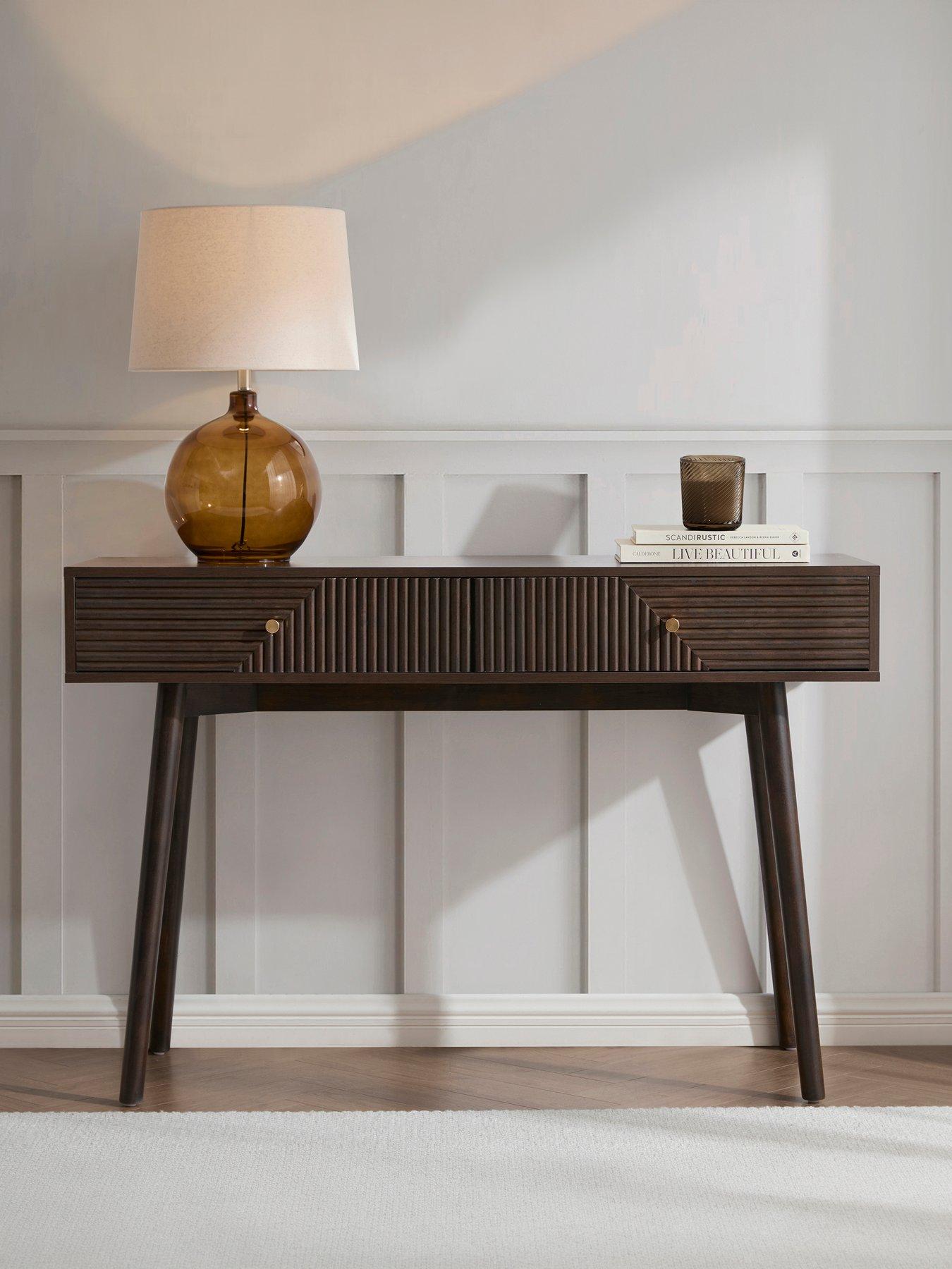 Dusk Dora Dressing Table Console - Walnut