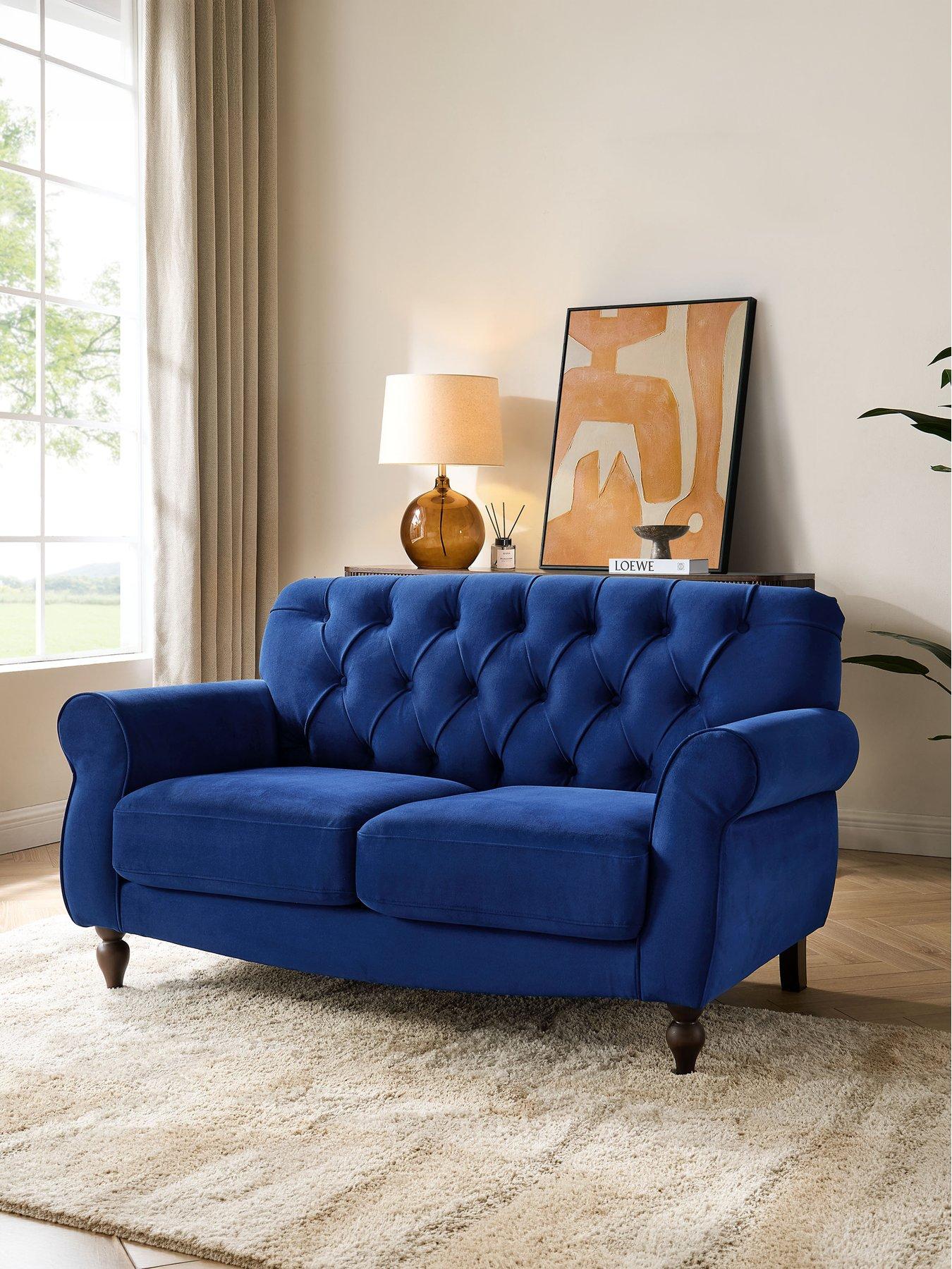 Dusk Hebden 2 Seater Sofa - Royal Blue