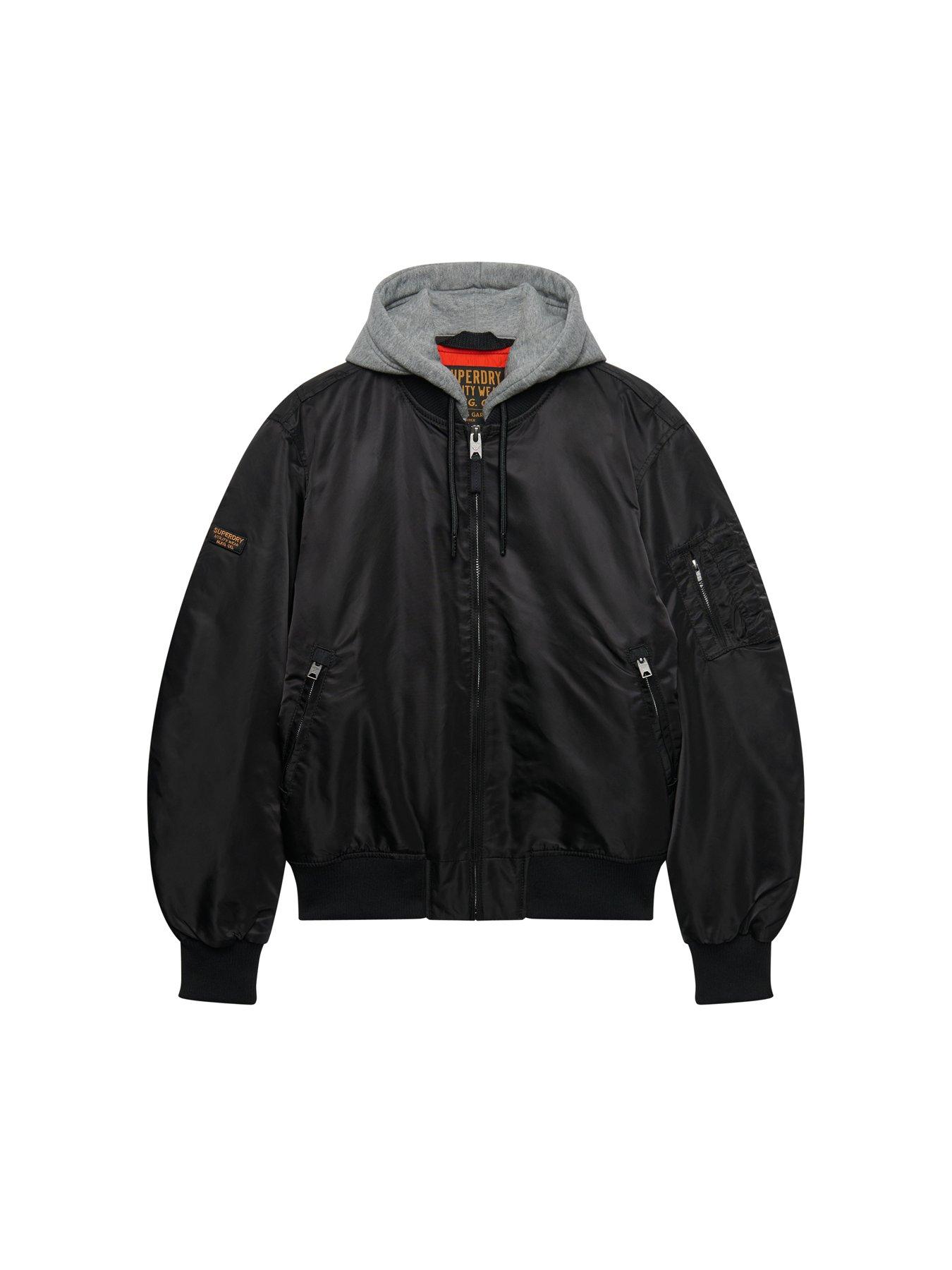 Image 6 of 6 of Superdry Hooded MA1 Bomber Jacket - Black