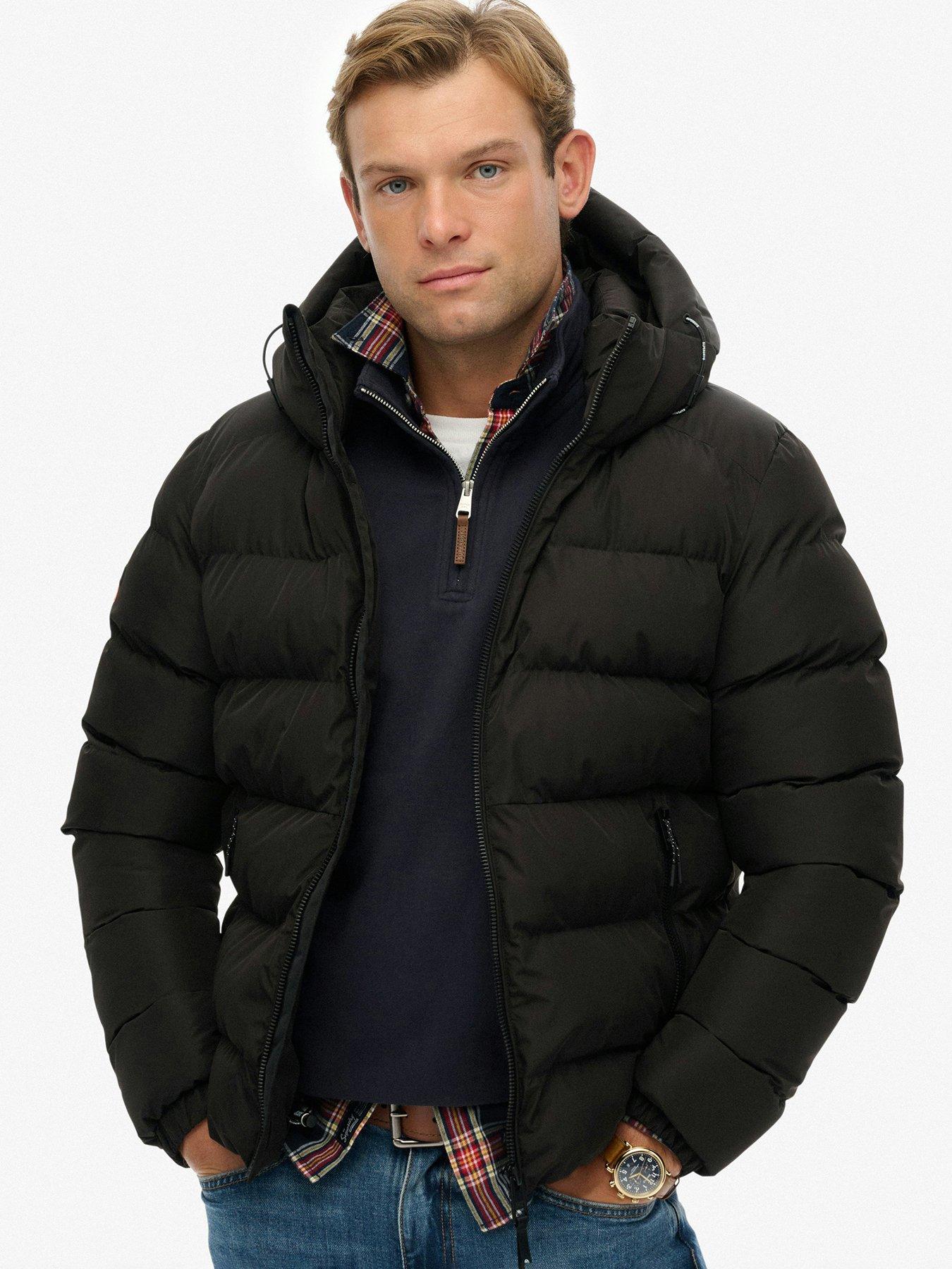 Superdry Superdry Hooded Sports Padded Jacket - Black
