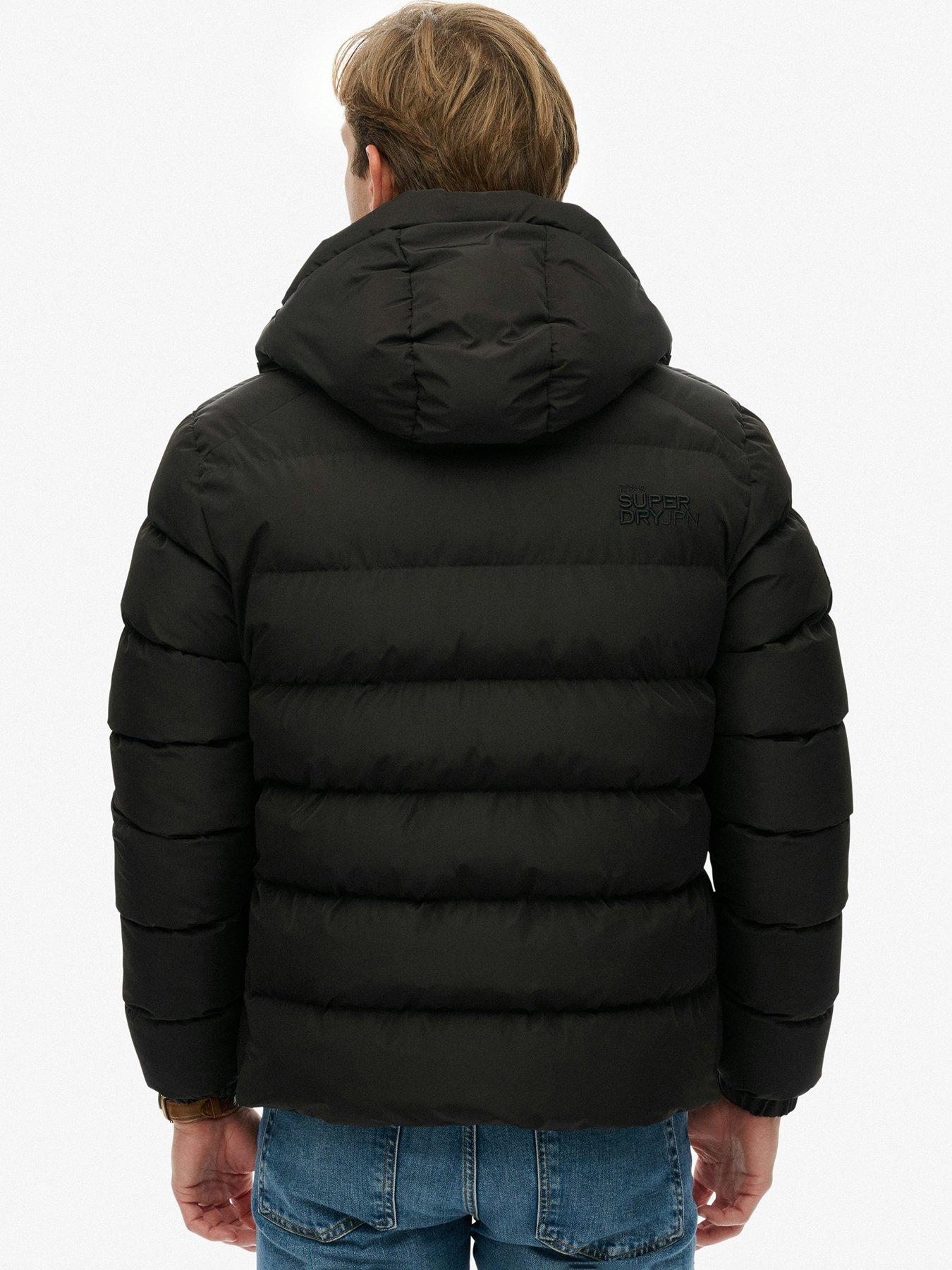 Image 2 of 6 of Superdry Hooded Sports Padded Jacket - Black