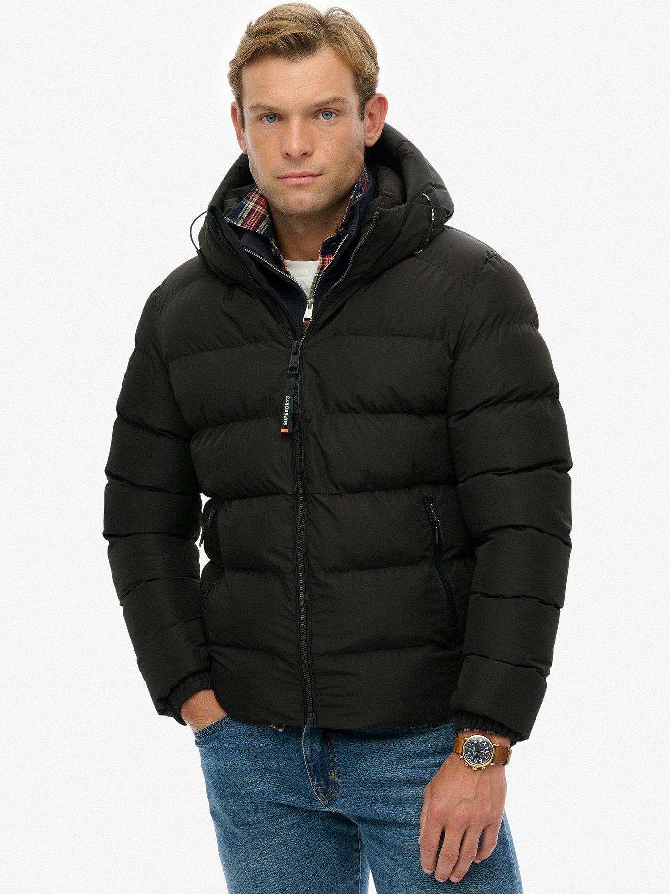 Image 4 of 6 of Superdry Hooded Sports Padded Jacket - Black