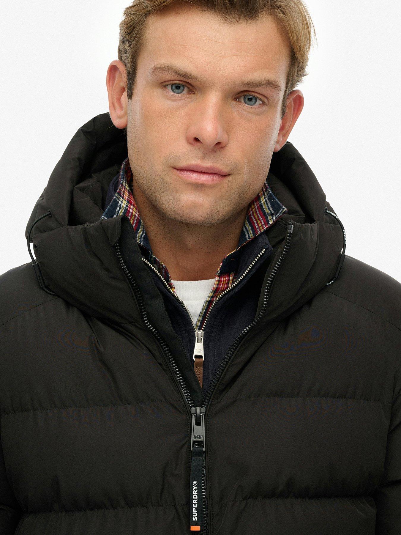 Image 5 of 6 of Superdry Hooded Sports Padded Jacket - Black