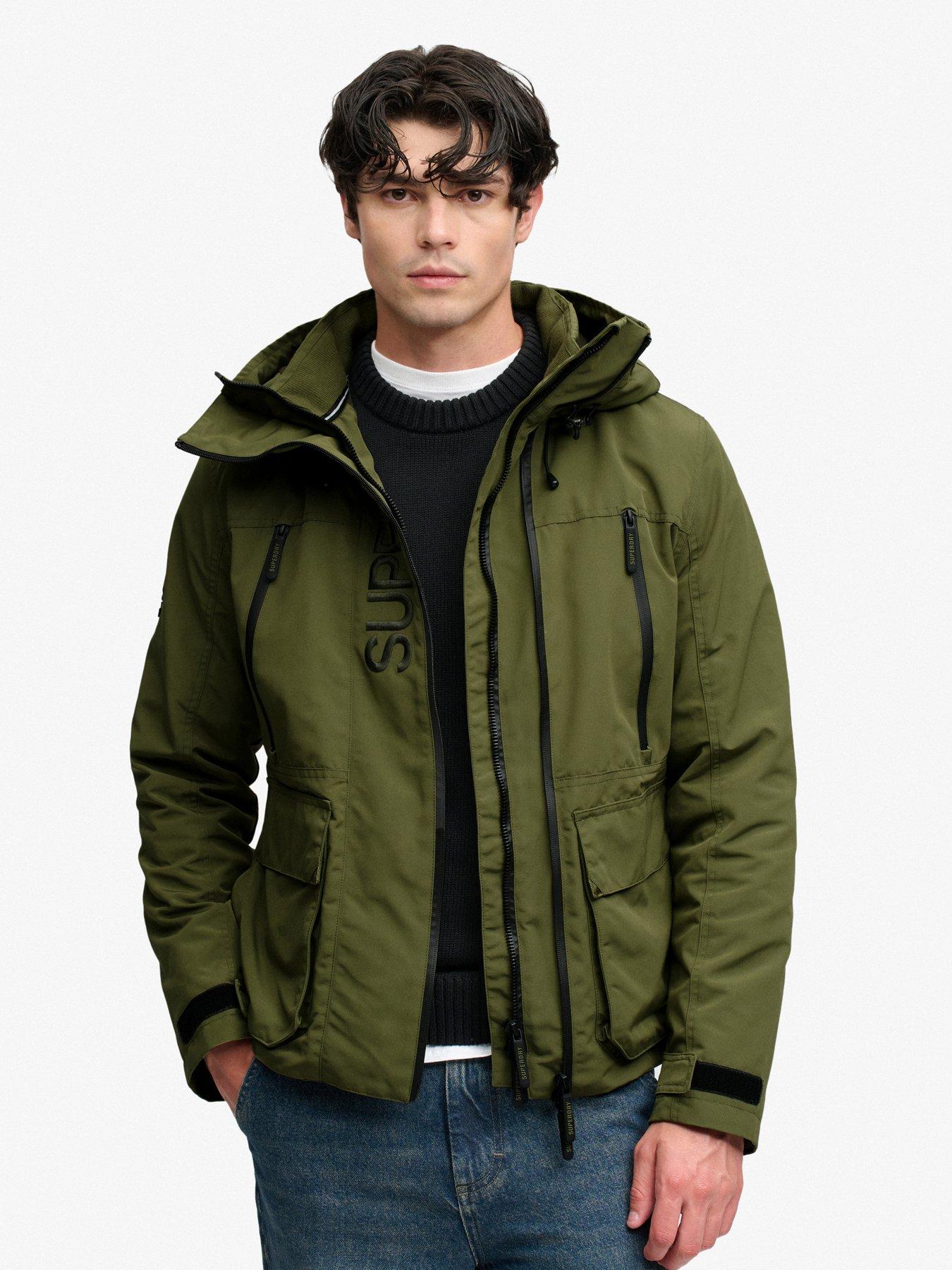 Image 1 of 5 of Superdry Hooded Ultimate Embroidered Windbreaker Jacket - Green