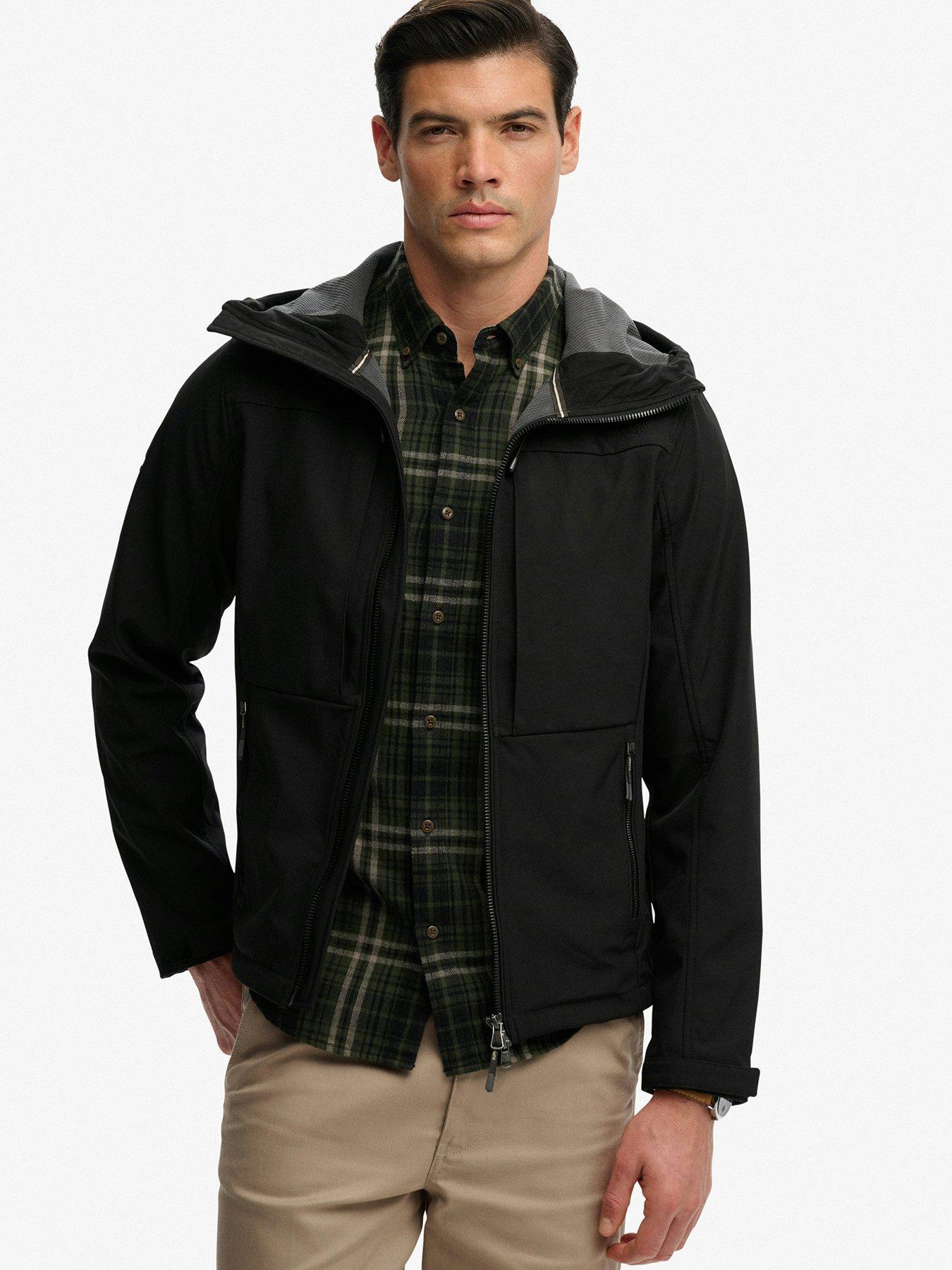Superdry Superdry Hooded Softshell Trekker Jacket - Black