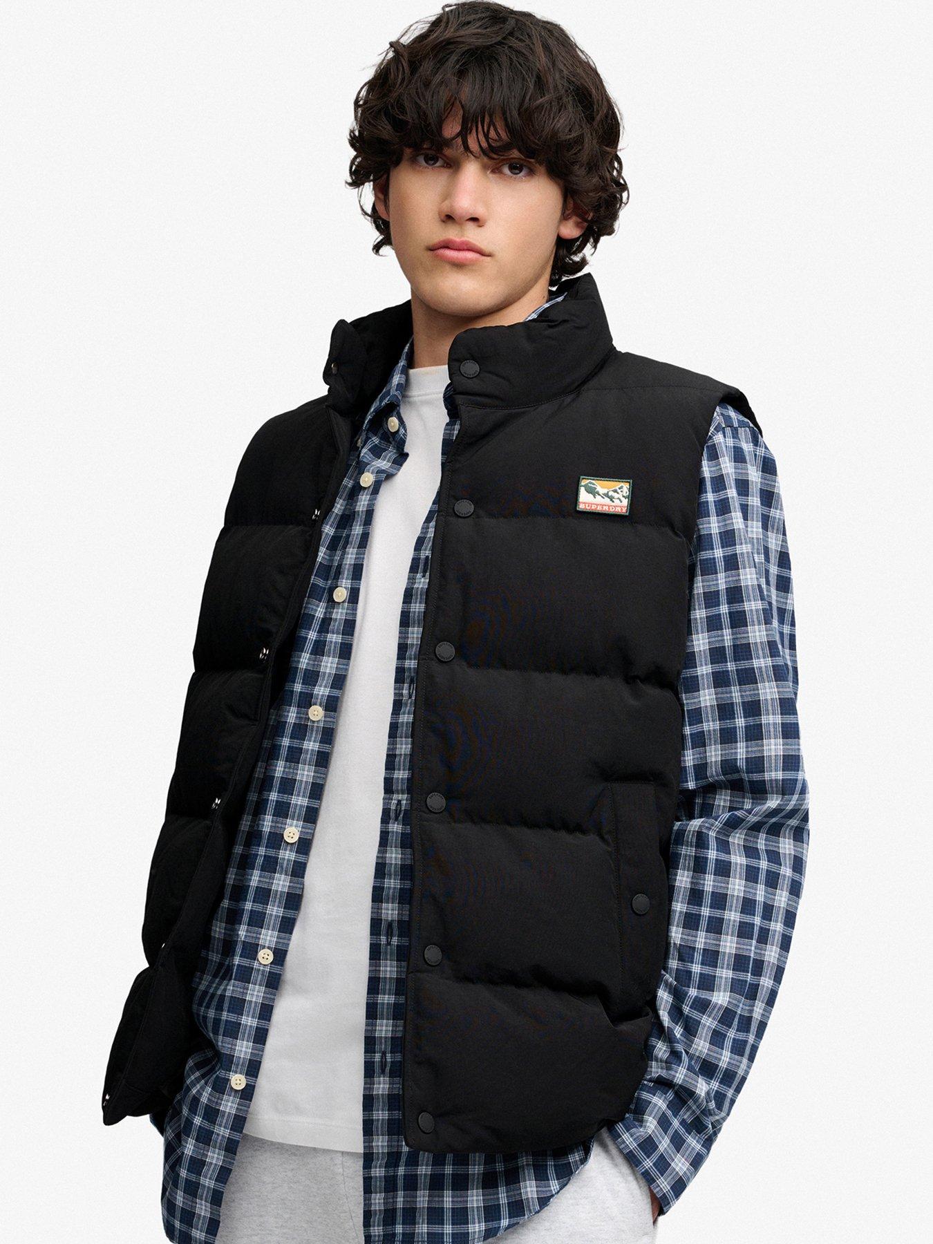 Superdry Non Hood Short Everest Gilet - Black