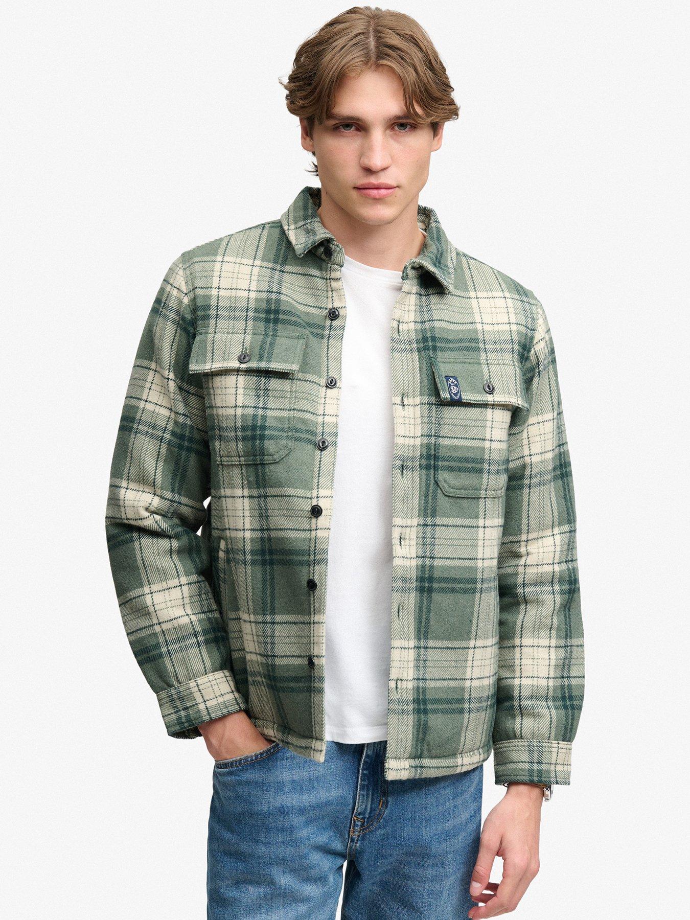 Superdry Superdry Borg Lined Miller Overshirt - Grey