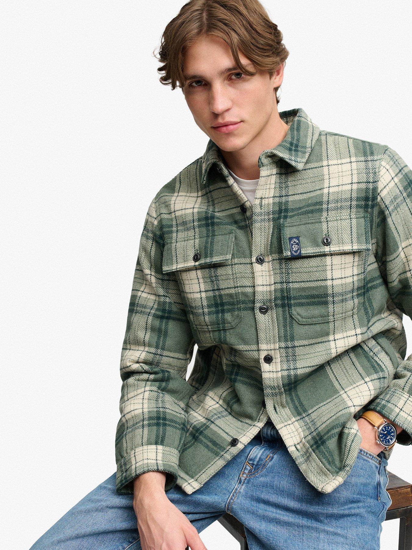 Image 4 of 6 of Superdry Superdry Borg Lined Miller Overshirt - Grey