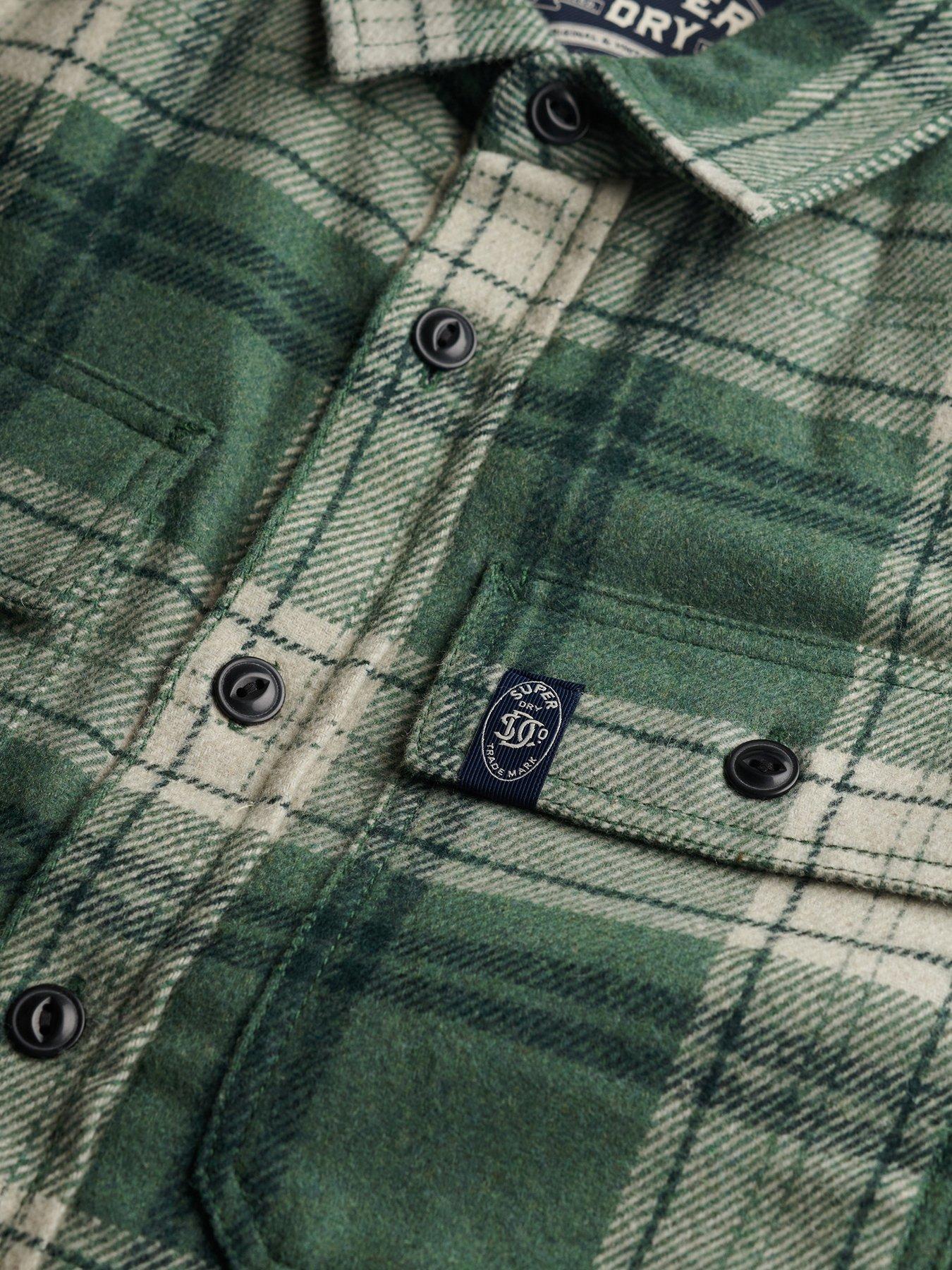 Image 6 of 6 of Superdry Superdry Borg Lined Miller Overshirt - Grey