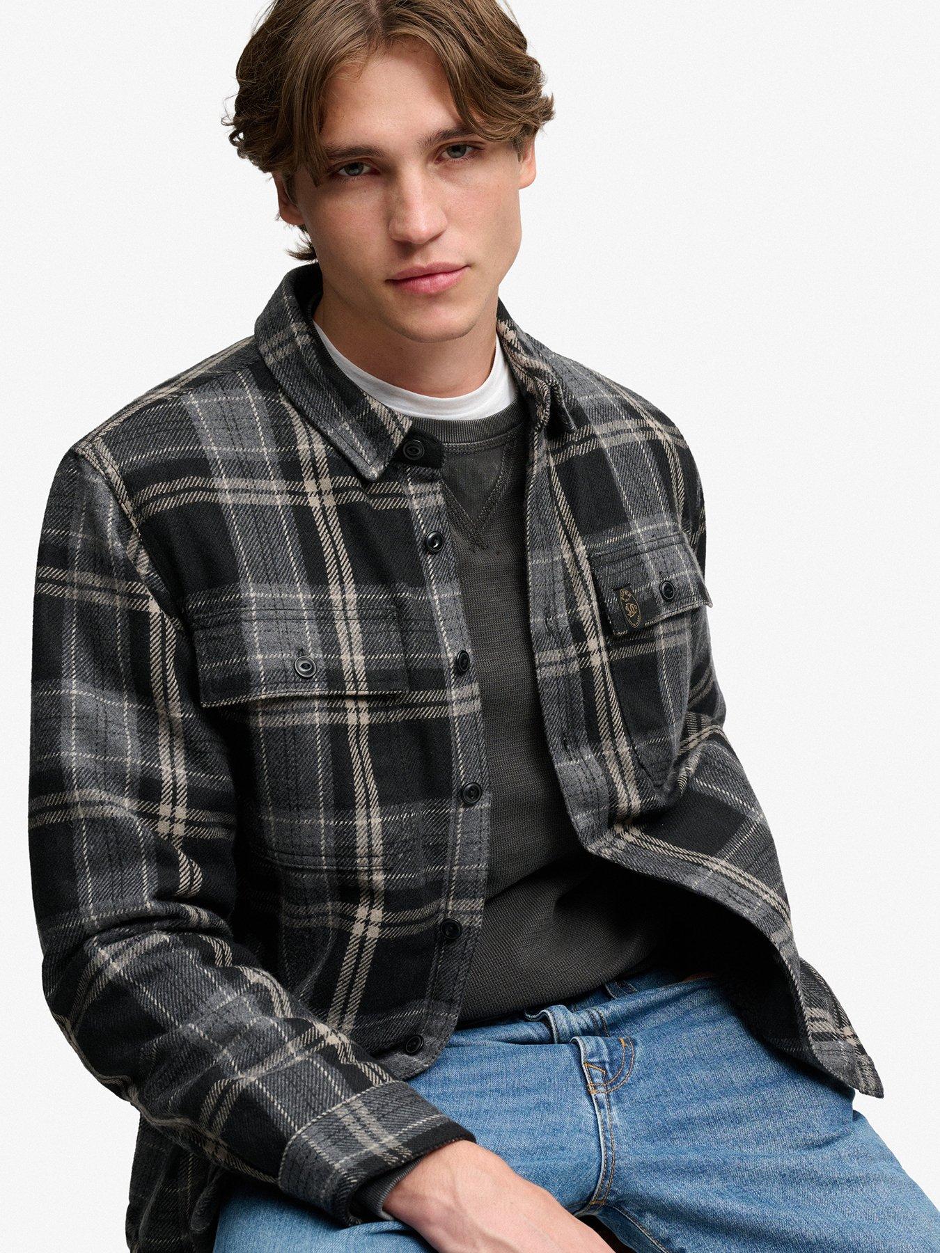 Image 4 of 6 of Superdry Superdry Borg Lined Miller Overshirt - Black