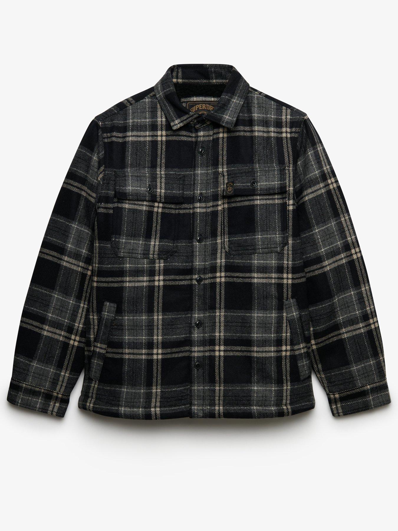 Image 5 of 6 of Superdry Superdry Borg Lined Miller Overshirt - Black