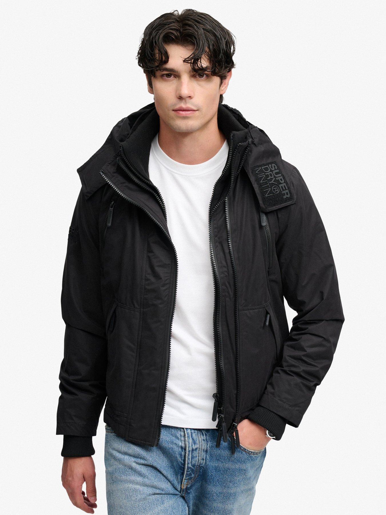 Superdry Superdry Hooded Microfibre Artic Windcheater Jacket - Black