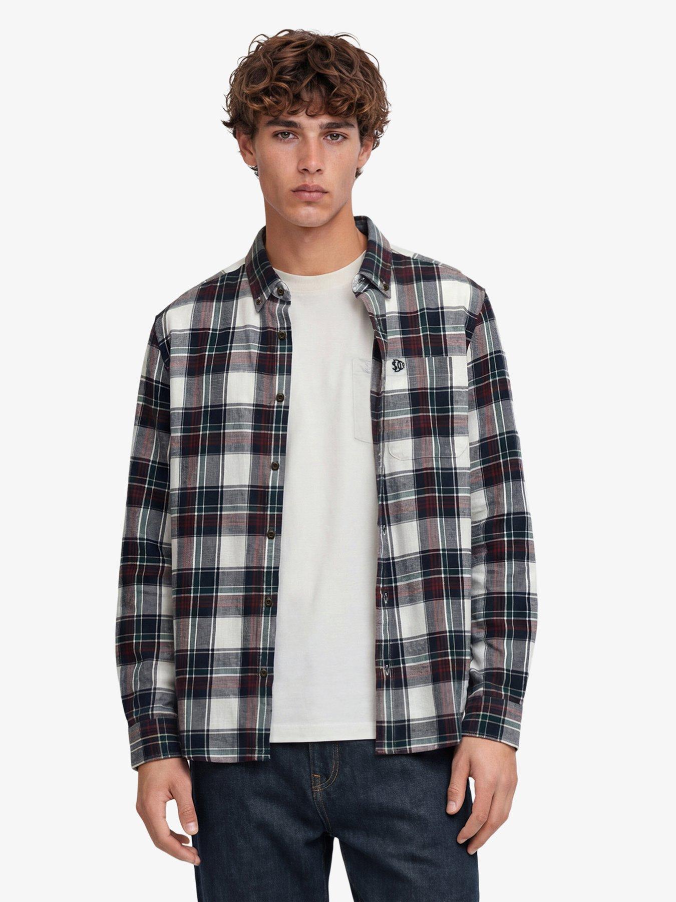 Image 1 of 6 of Superdry Superdry Long Sleeve Cotton Lumberjack Shirt - Black