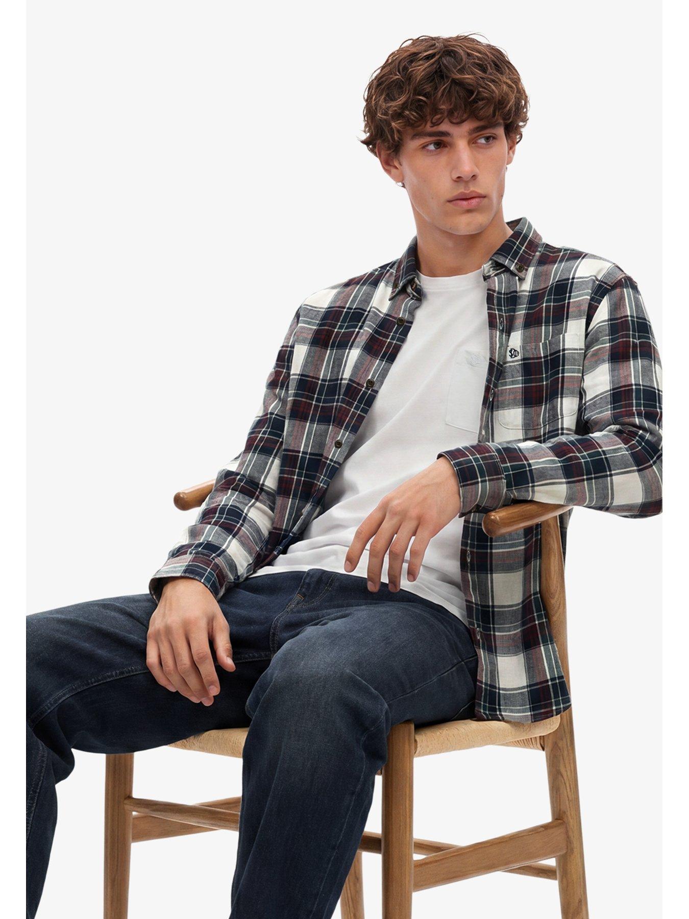 Image 5 of 6 of Superdry Superdry Long Sleeve Cotton Lumberjack Shirt - Black