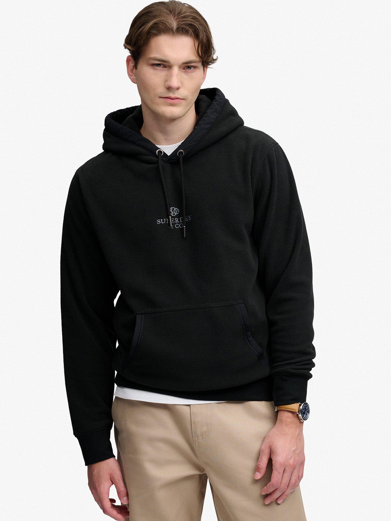 Superdry Superdry Micro Logo Fleece Hoodie - Black