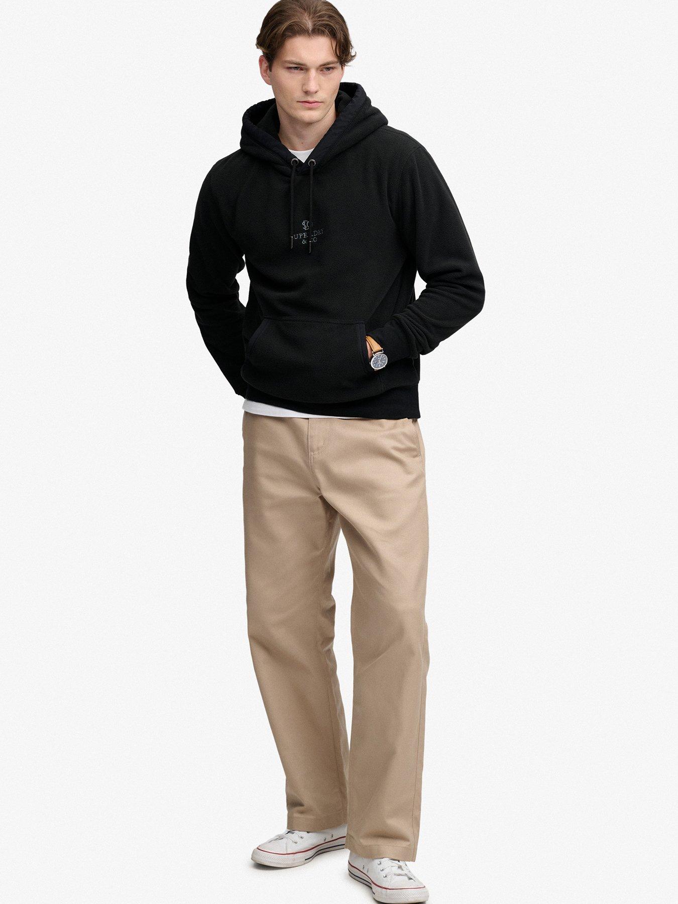 Image 3 of 5 of Superdry Micro Logo Fleece Hoodie - Black