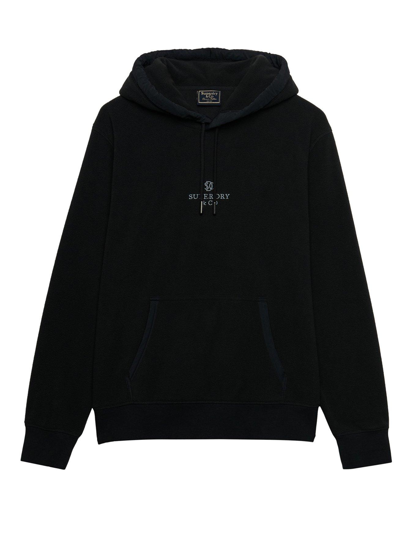 Image 5 of 5 of Superdry Micro Logo Fleece Hoodie - Black