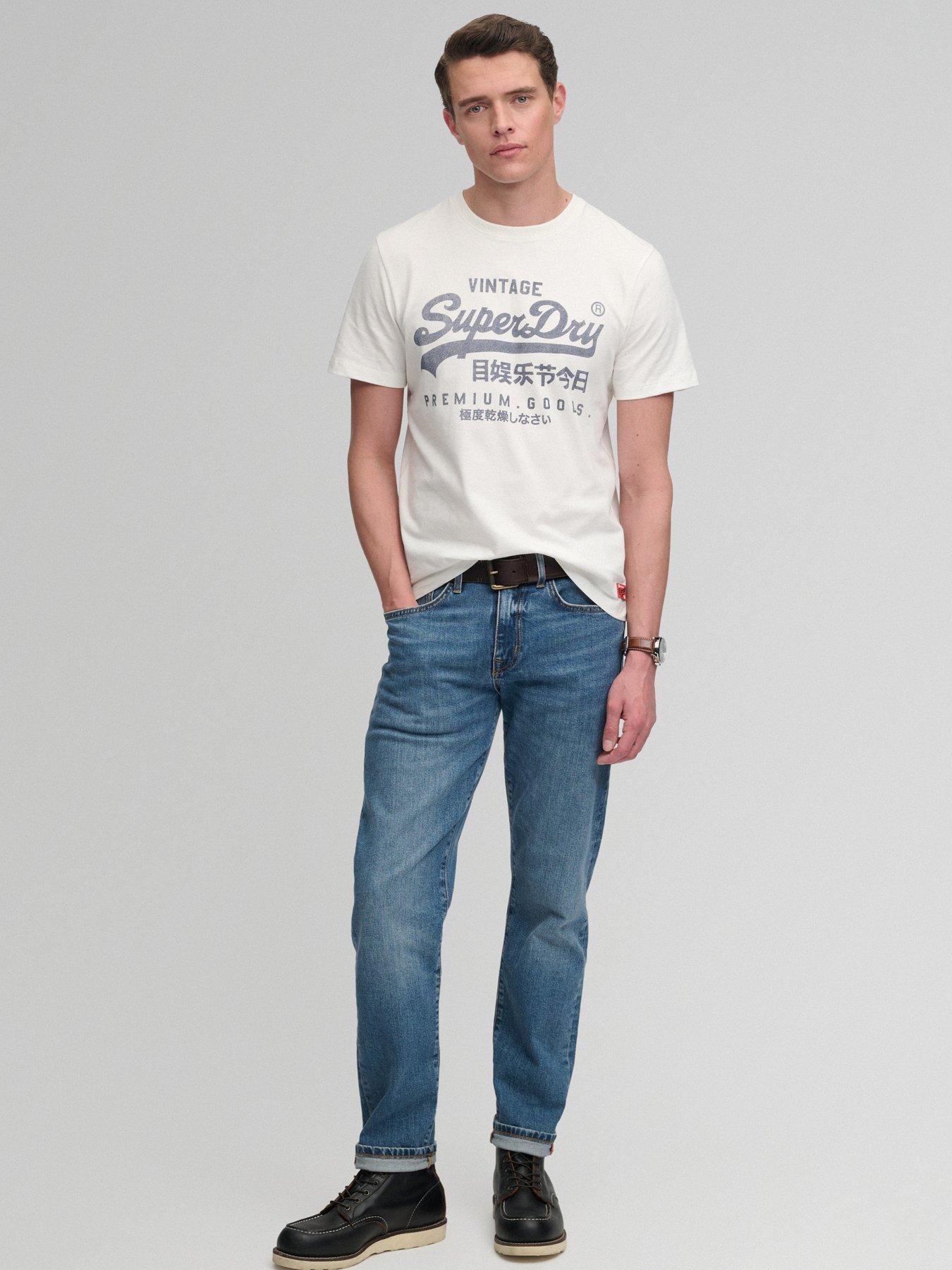 Image 3 of 6 of Superdry Vintage Logo Classic T-Shirt - Cream
