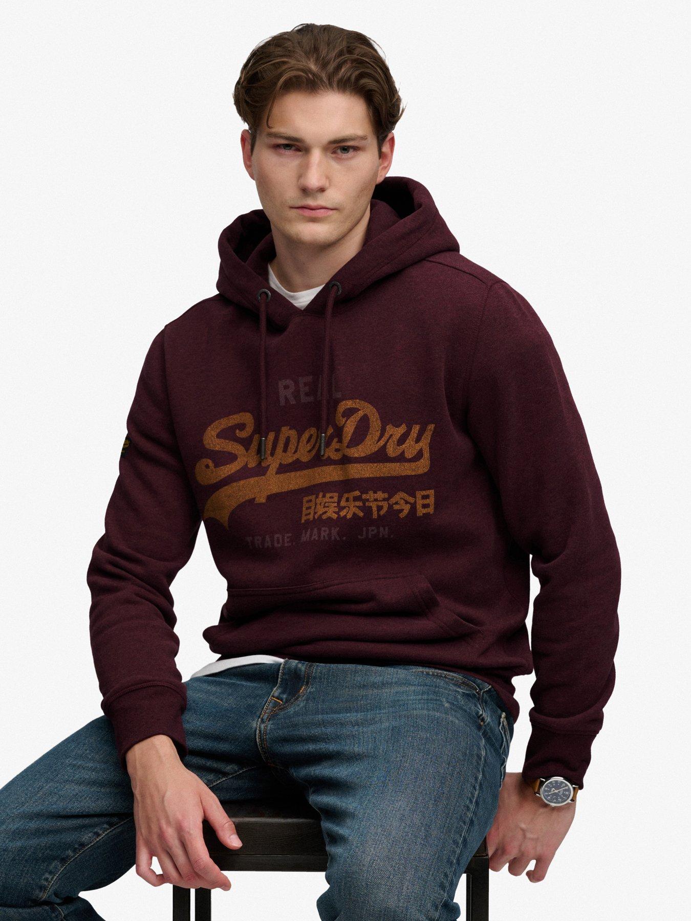 Superdry Vl Heritage Relaxed Fit Graphic Hoodie - Red