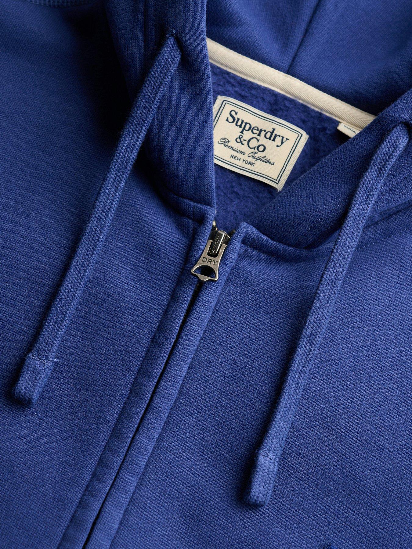 Image 5 of 6 of Superdry Essential SD Co Logo Zip Hoodie - Summit Blue