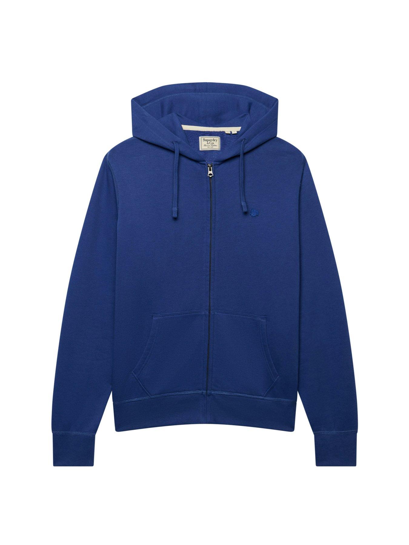 Image 6 of 6 of Superdry Essential SD Co Logo Zip Hoodie - Summit Blue