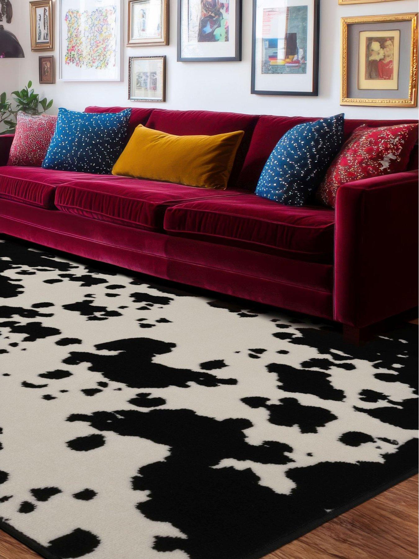 The Very Collection Maestro Cow Print Mono Rug