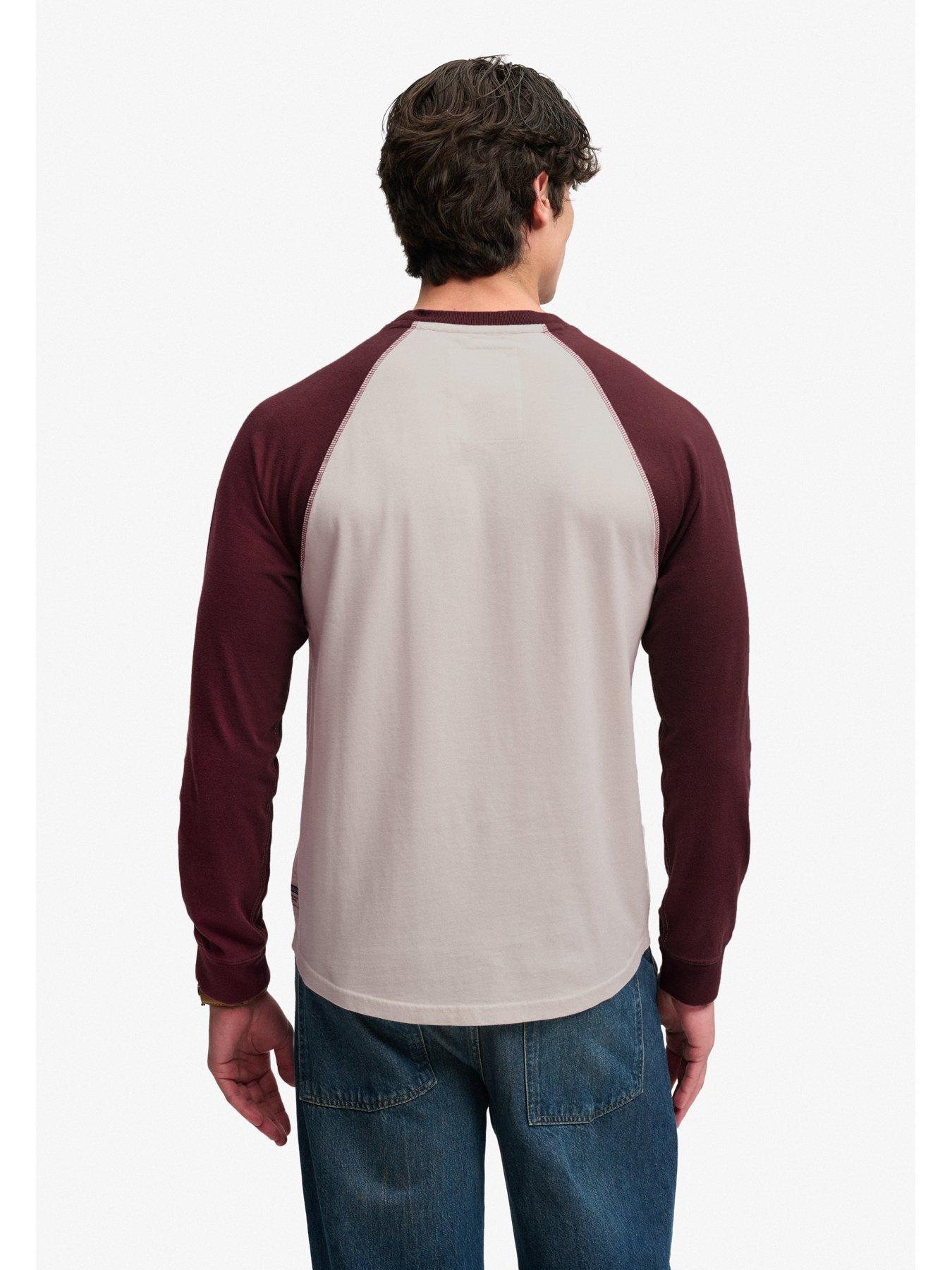 Image 2 of 6 of Superdry Vintage Athletic Baseball Long Sleeve T-Shirt - Red