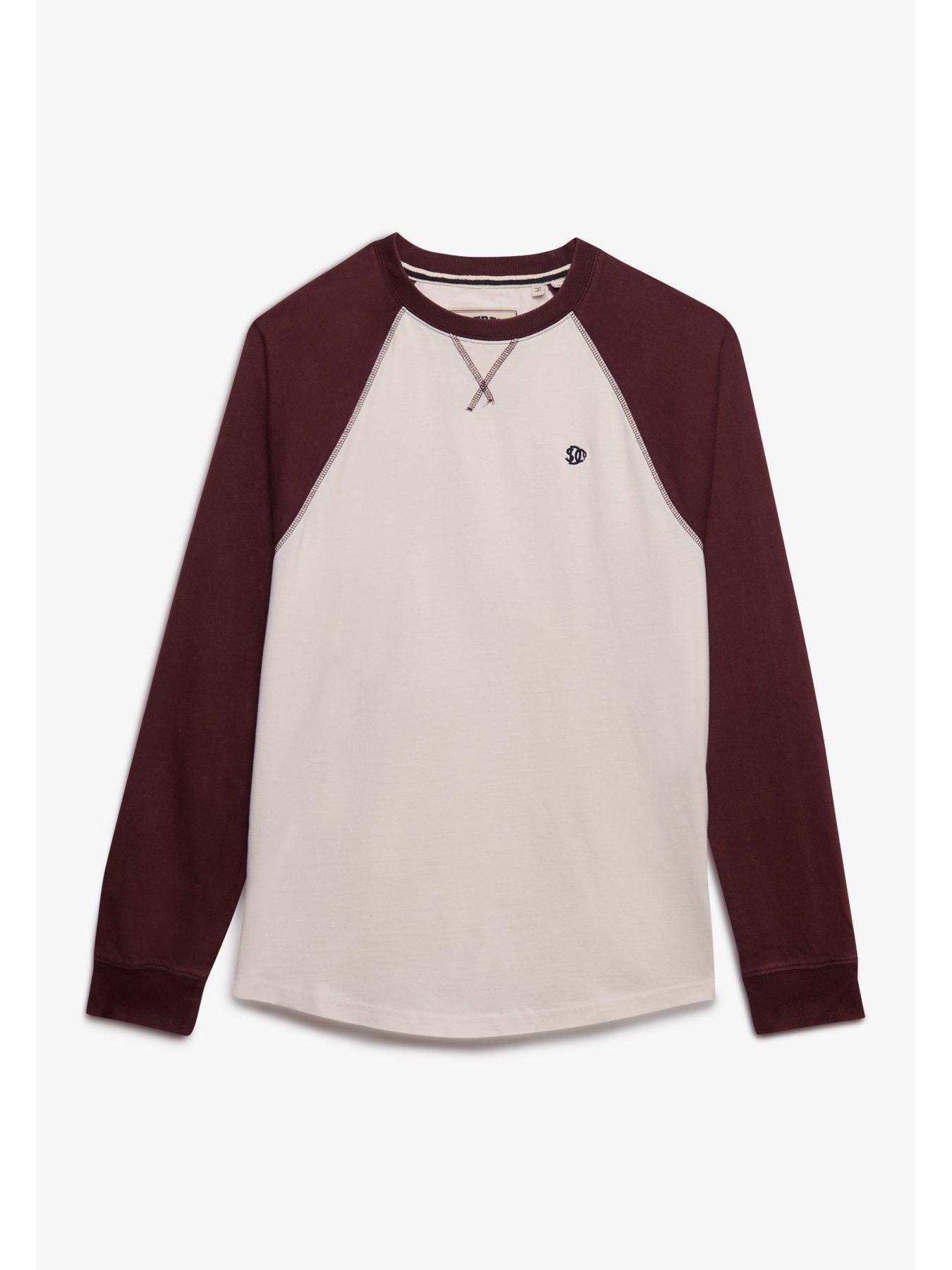 Image 5 of 6 of Superdry Vintage Athletic Baseball Long Sleeve T-Shirt - Red