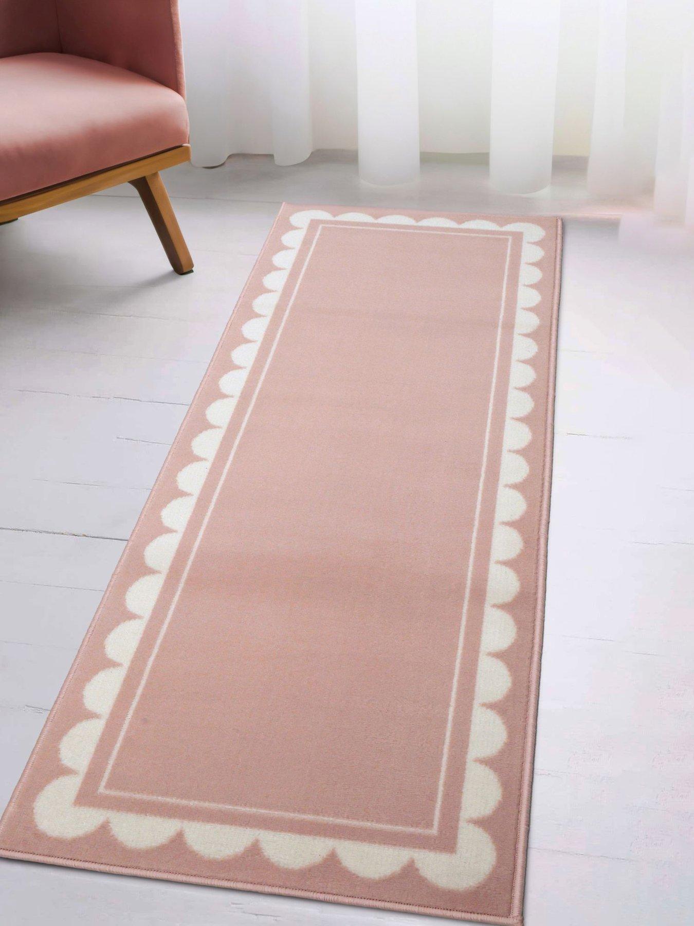 The Very Collection Maestro Bow Border Pink Runner 67x200 Cm