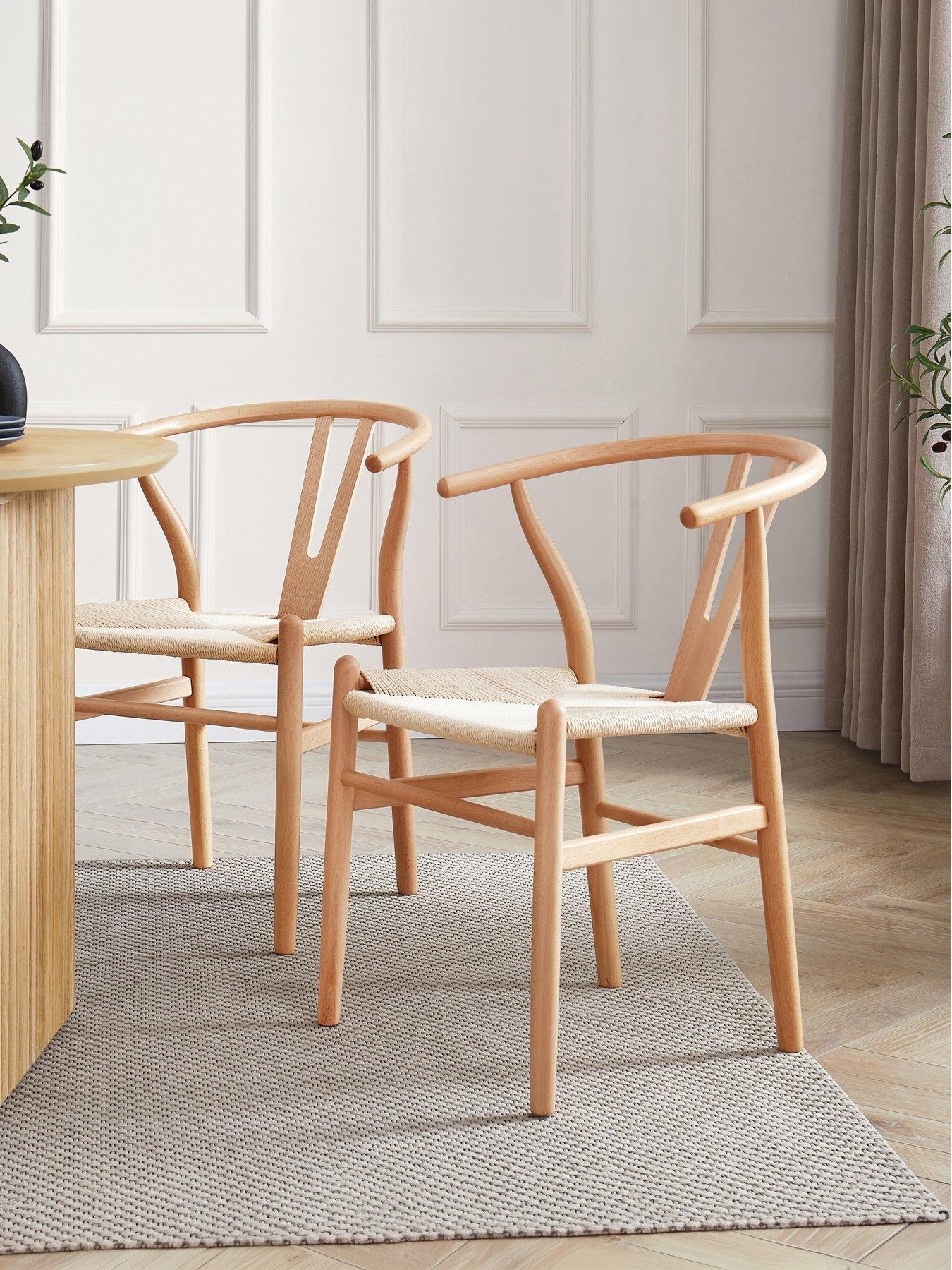 Dusk Jade Set Of 2 Dining Chairs - Wood/Natural