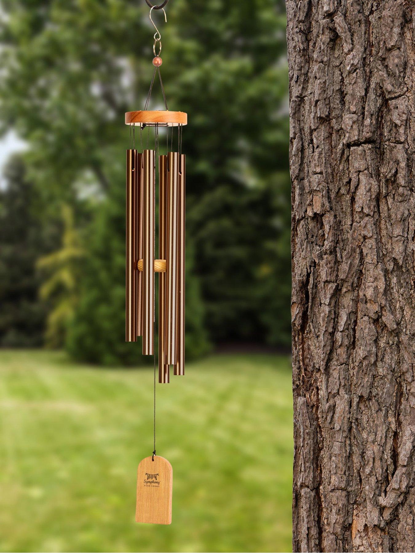 Panacea 69cm Wood & Aluminium Wind Chime- Bronze