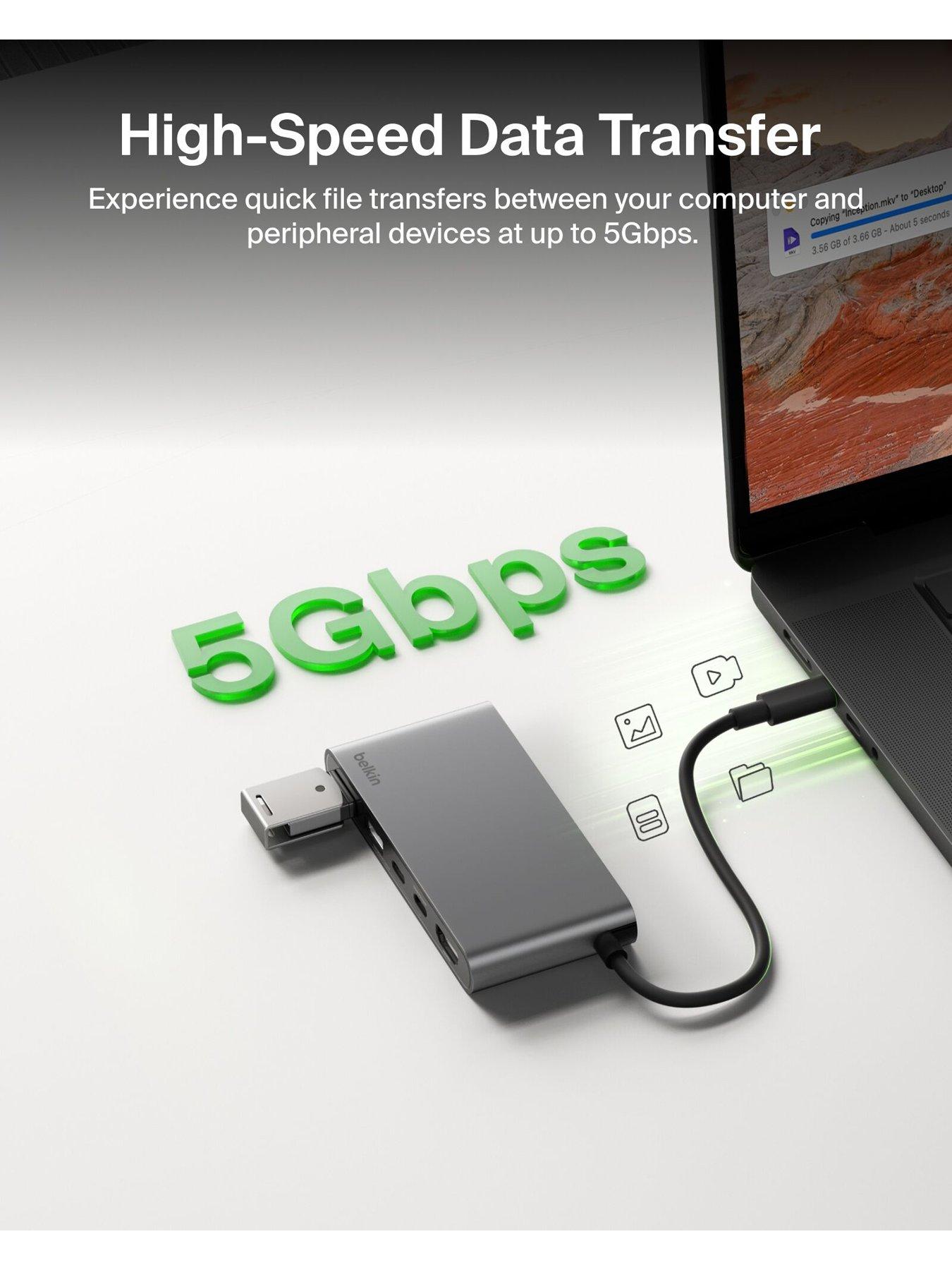 Image 2 of 6 of Belkin 5 Port USB C Hub, HDMI, USB A & Dual USB C Ports