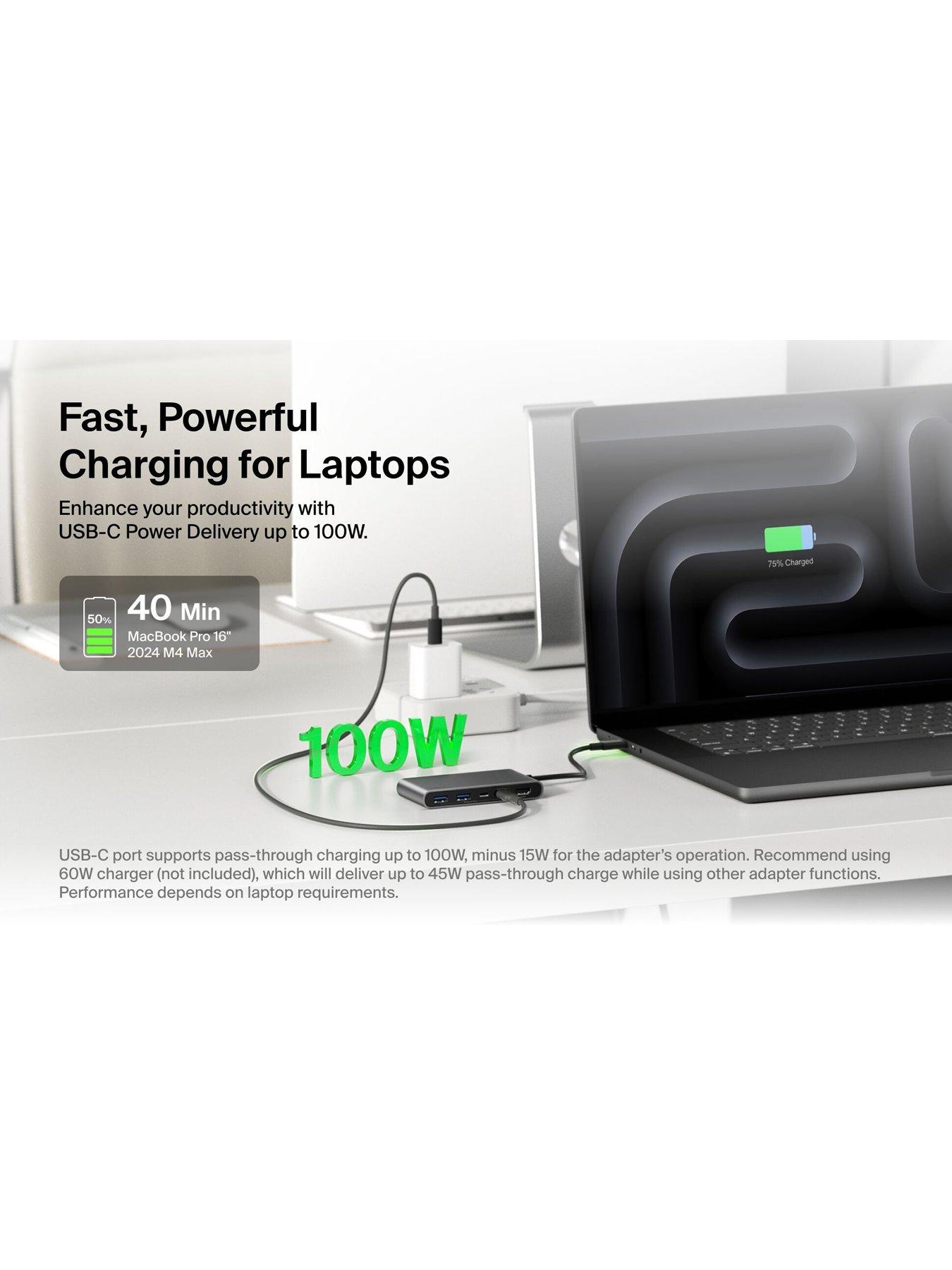 Image 4 of 6 of Belkin 5 Port USB C Hub, HDMI, USB A & Dual USB C Ports