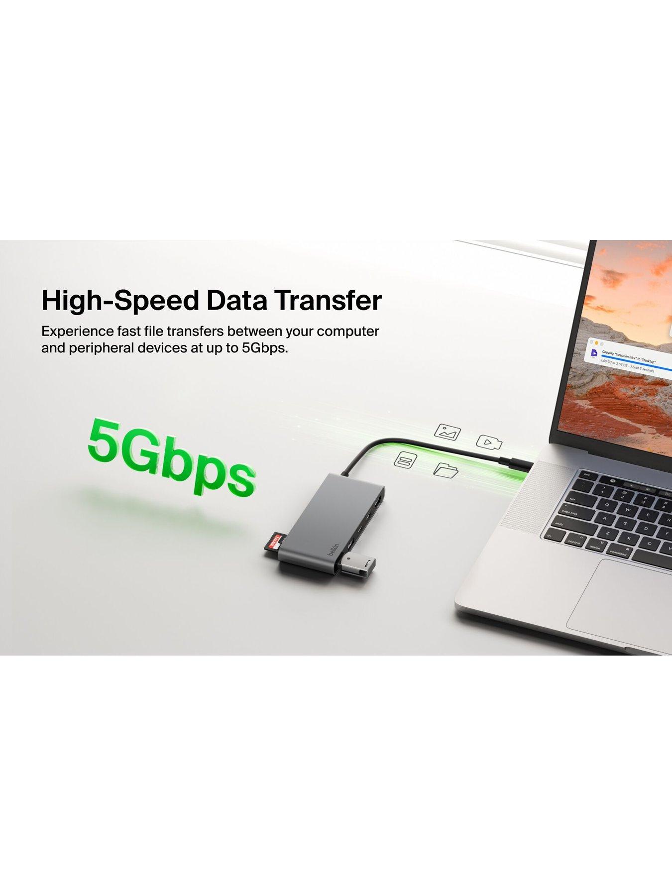 Image 6 of 6 of Belkin 7 Port USB C Hub, HDMI, USB A, USB C & SD Card Reader