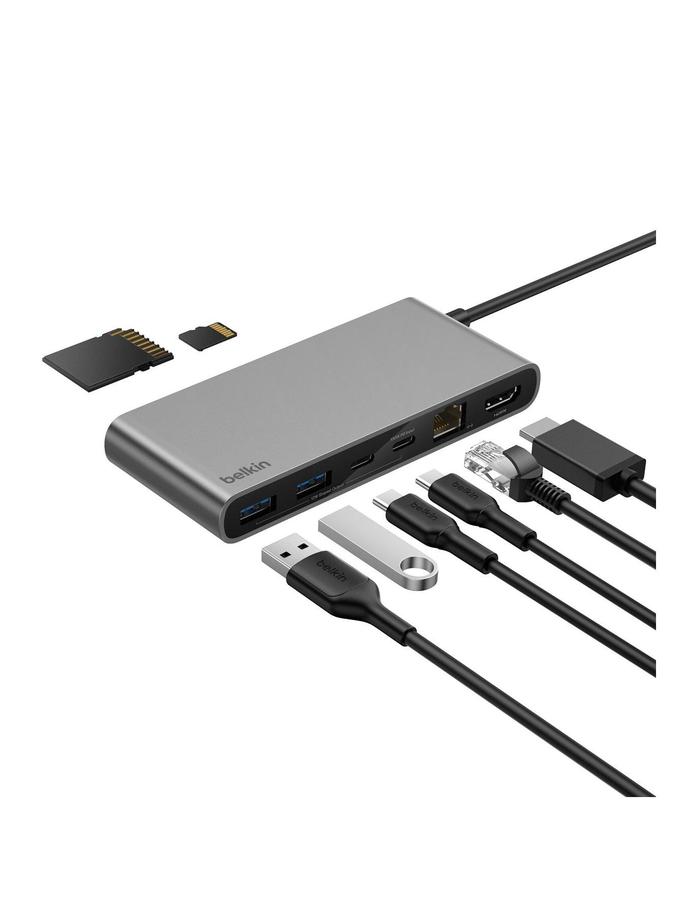 Belkin Belkin 8 Port USB C Hub, HDMI, Ethernet, USB A  &  SD Card Reader