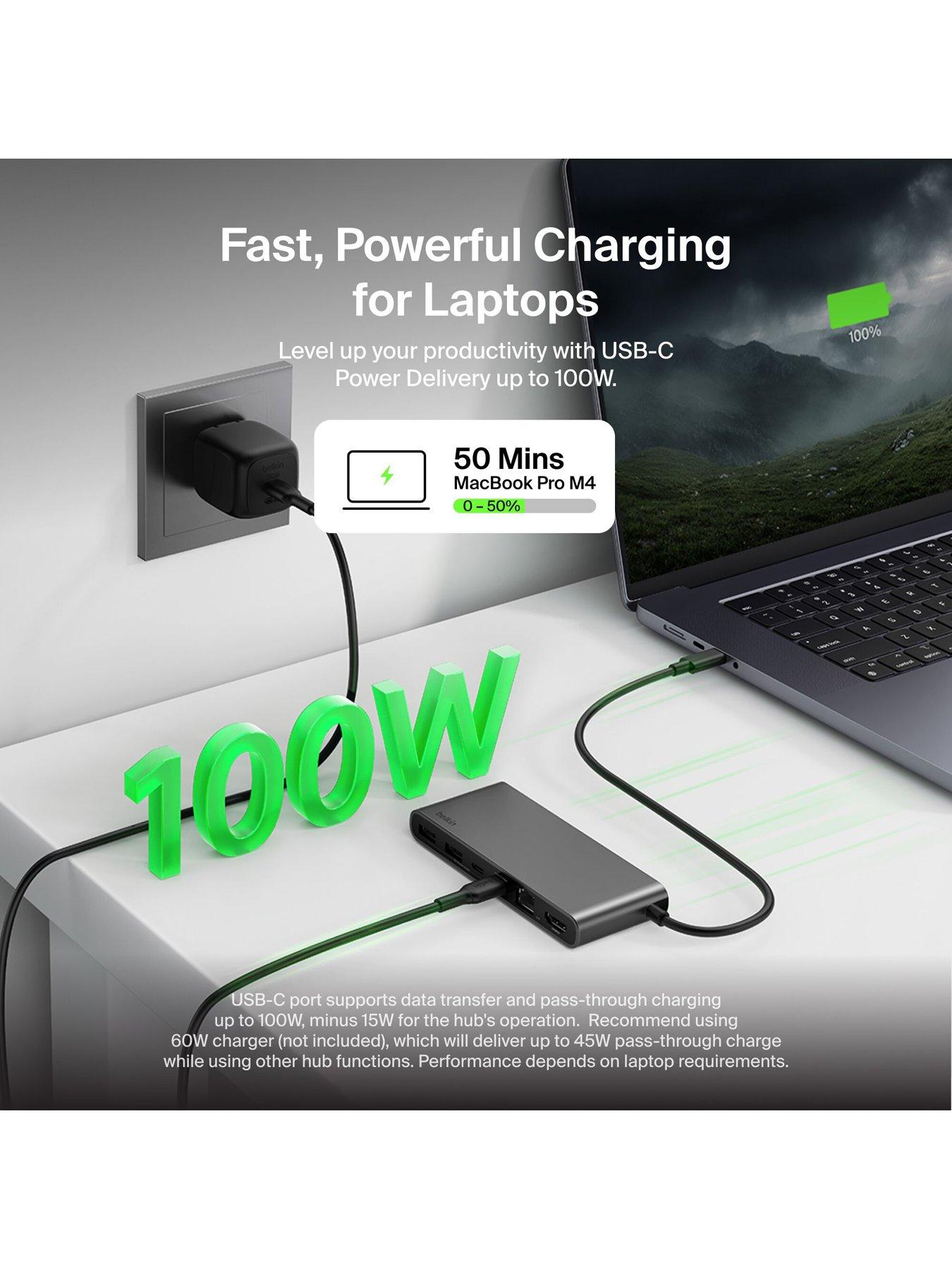 Image 4 of 6 of Belkin Belkin 8 Port USB C Hub, HDMI, Ethernet, USB A & SD Card Reader