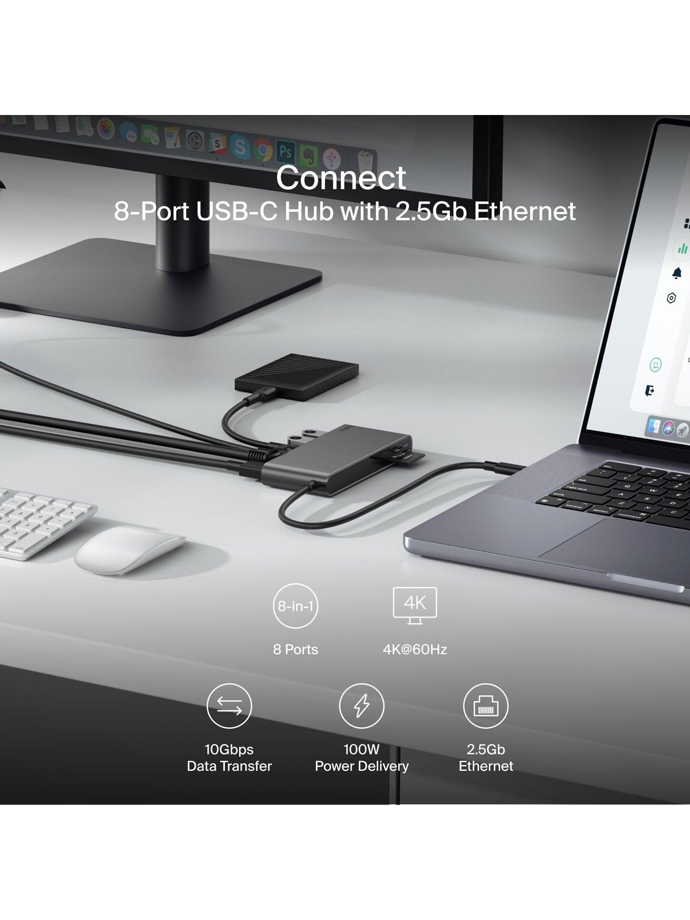 Image 6 of 6 of Belkin Belkin 8 Port USB C Hub, HDMI, Ethernet, USB A & SD Card Reader